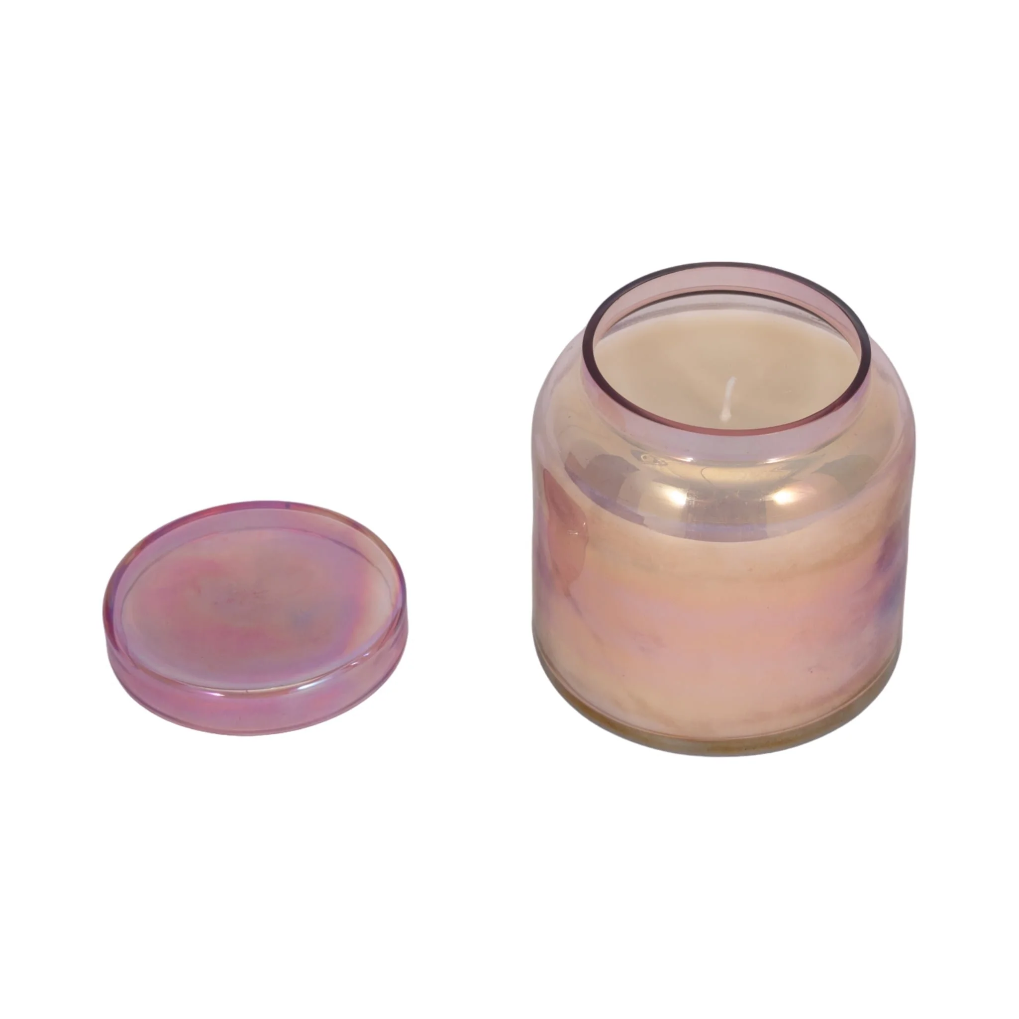 4" 21 Oz Jasmine Luster Lidded Candle, Pink - Image 4