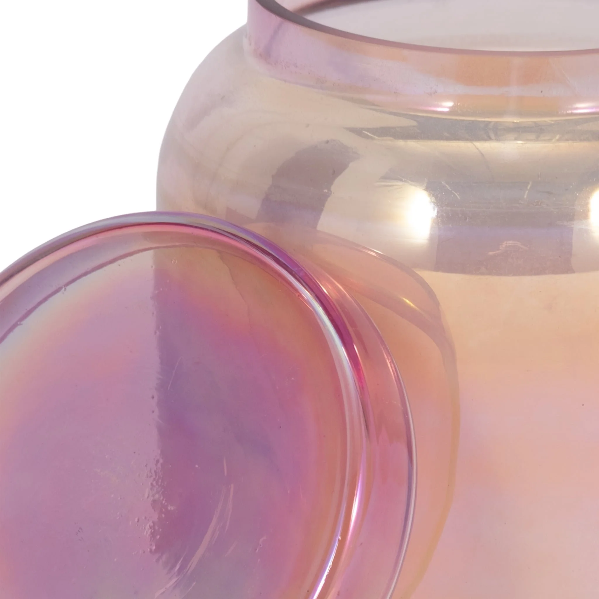 4" 21 Oz Jasmine Luster Lidded Candle, Pink - Image 5