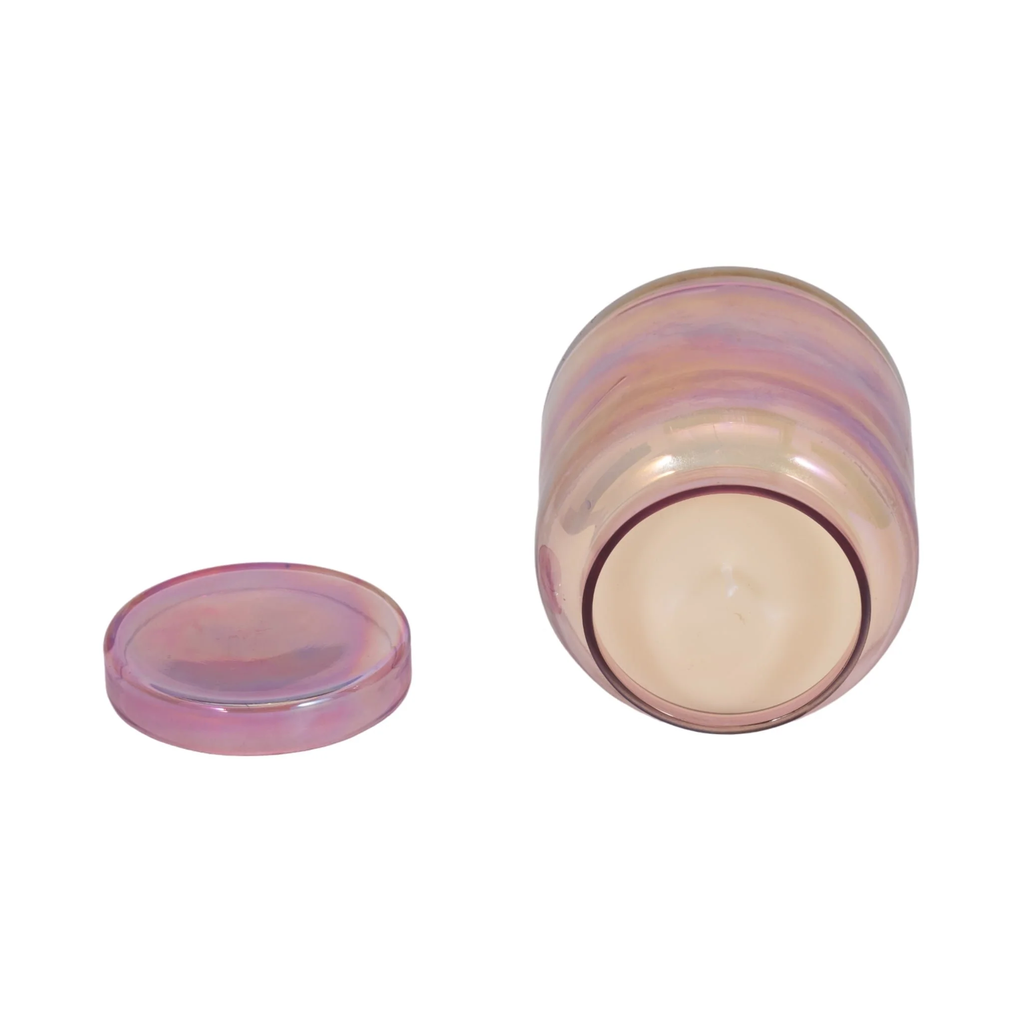 4" 21 Oz Jasmine Luster Lidded Candle, Pink - Image 6