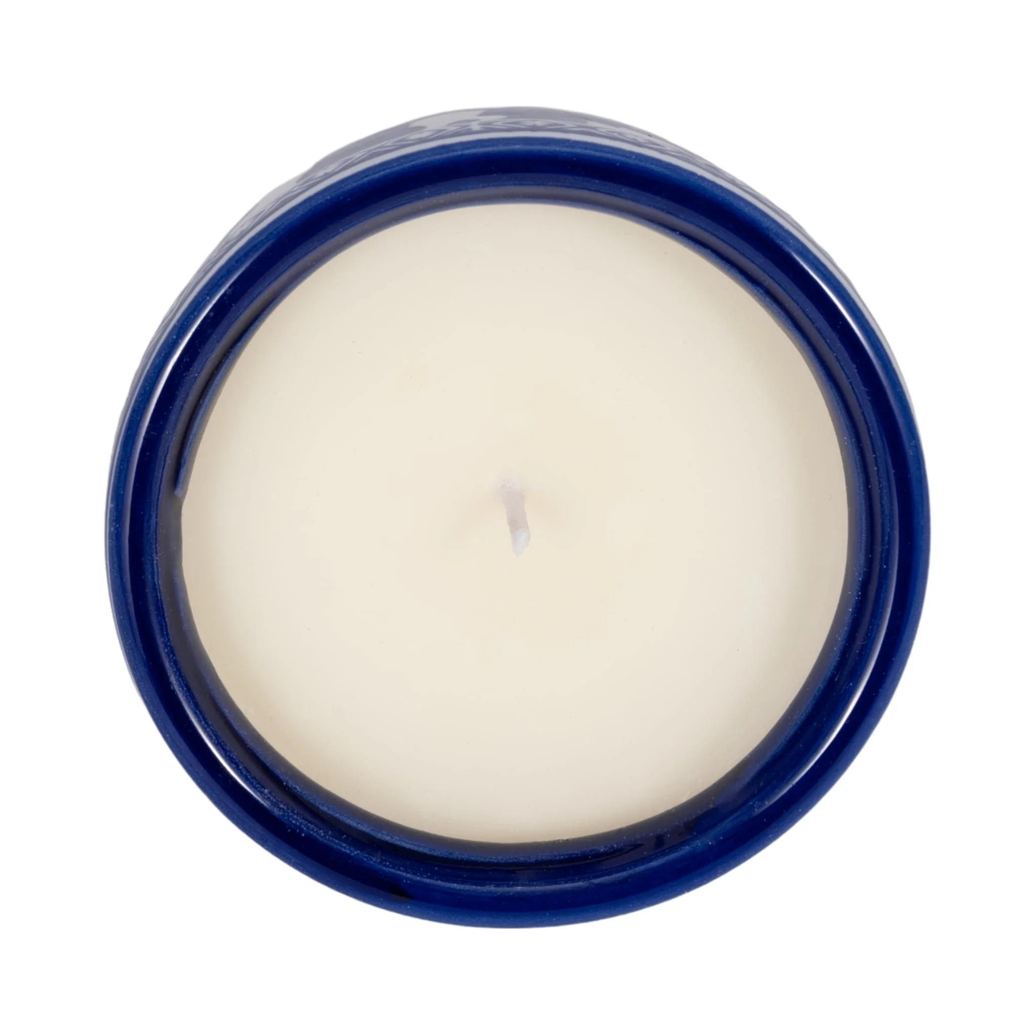 4", 6oz Bowl Chinoiserie Candle, Blue/white - Image 6