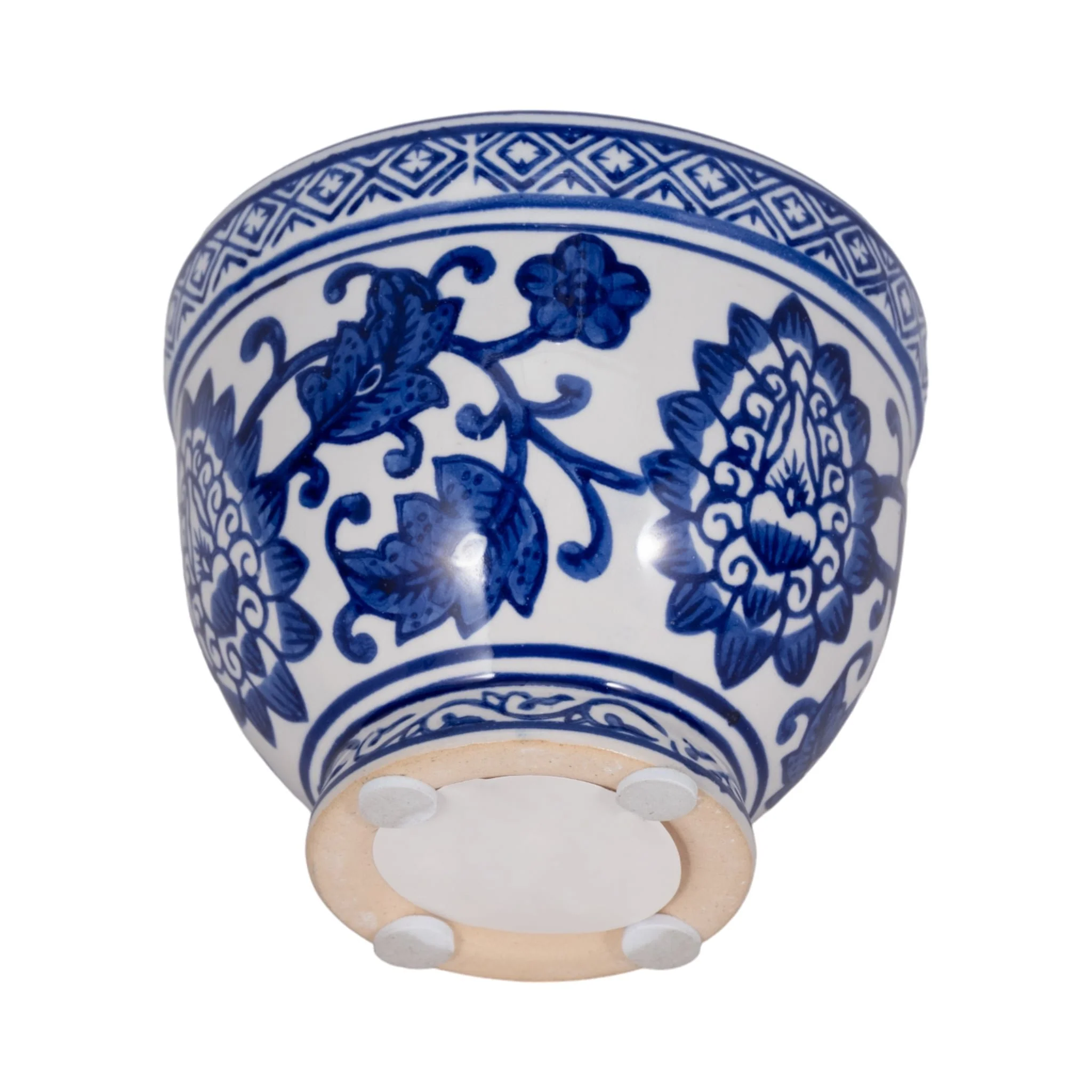 4", 6oz Bowl Chinoiserie Candle, Blue/white - Image 7