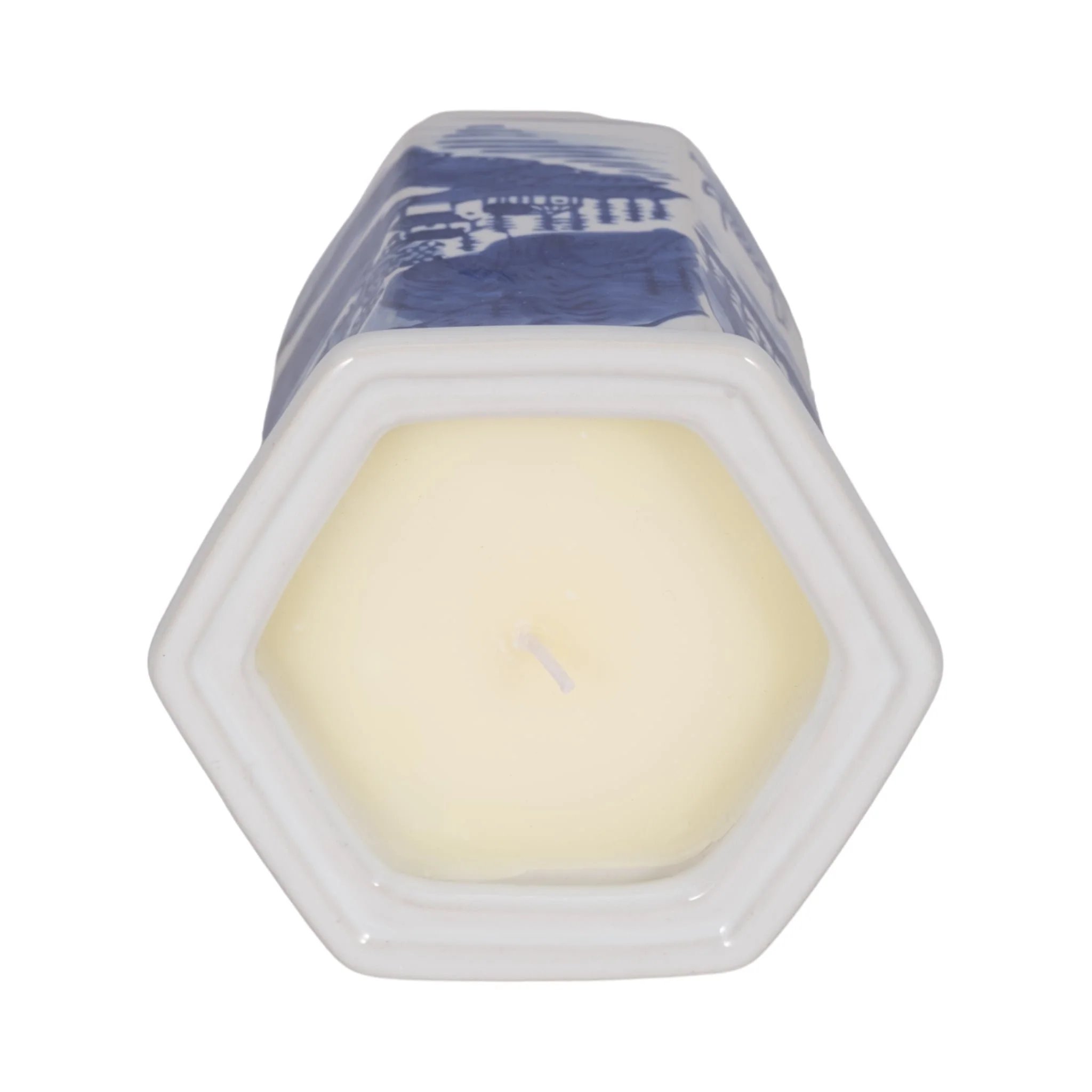 4", 6oz  Chinoiserie Candle , Blue/white - Image 6