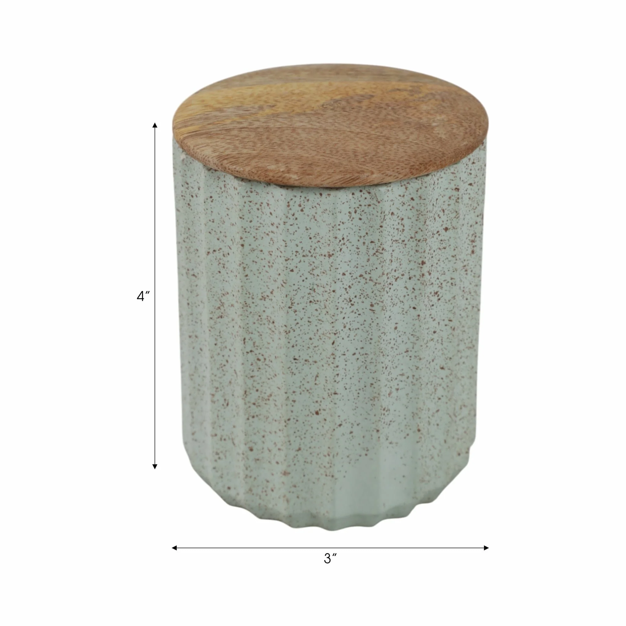 4" 6oz Wild Jasmine & Daisy Rdged Cndle W/lid,blu - Image 7