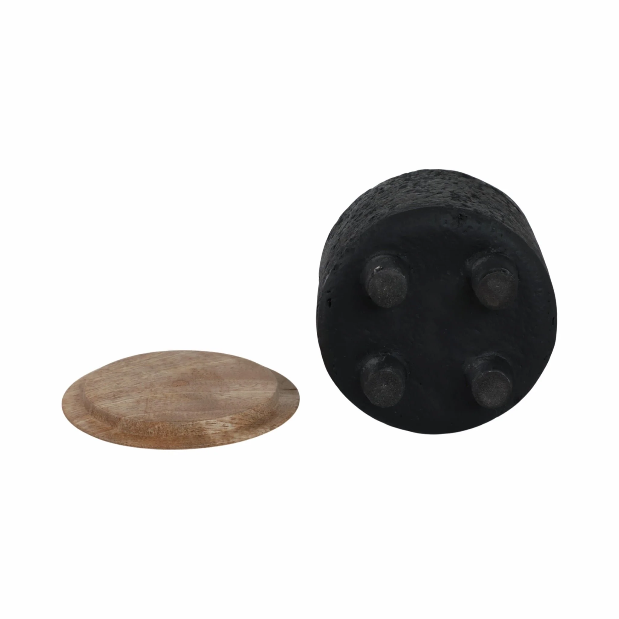 4" 7 Oz Balsam & Myrrh Footed Candle With Lid, Blk - Image 6