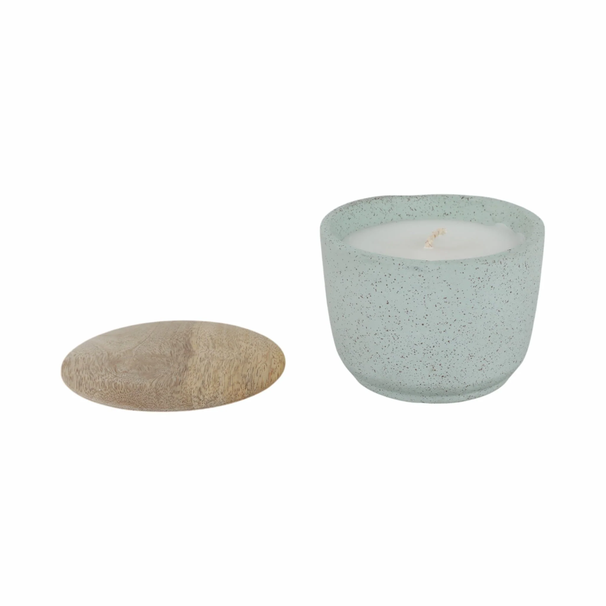 4" 7 Oz Wild Jasmine & Daisy Candle With Lid, Blue - Image 3