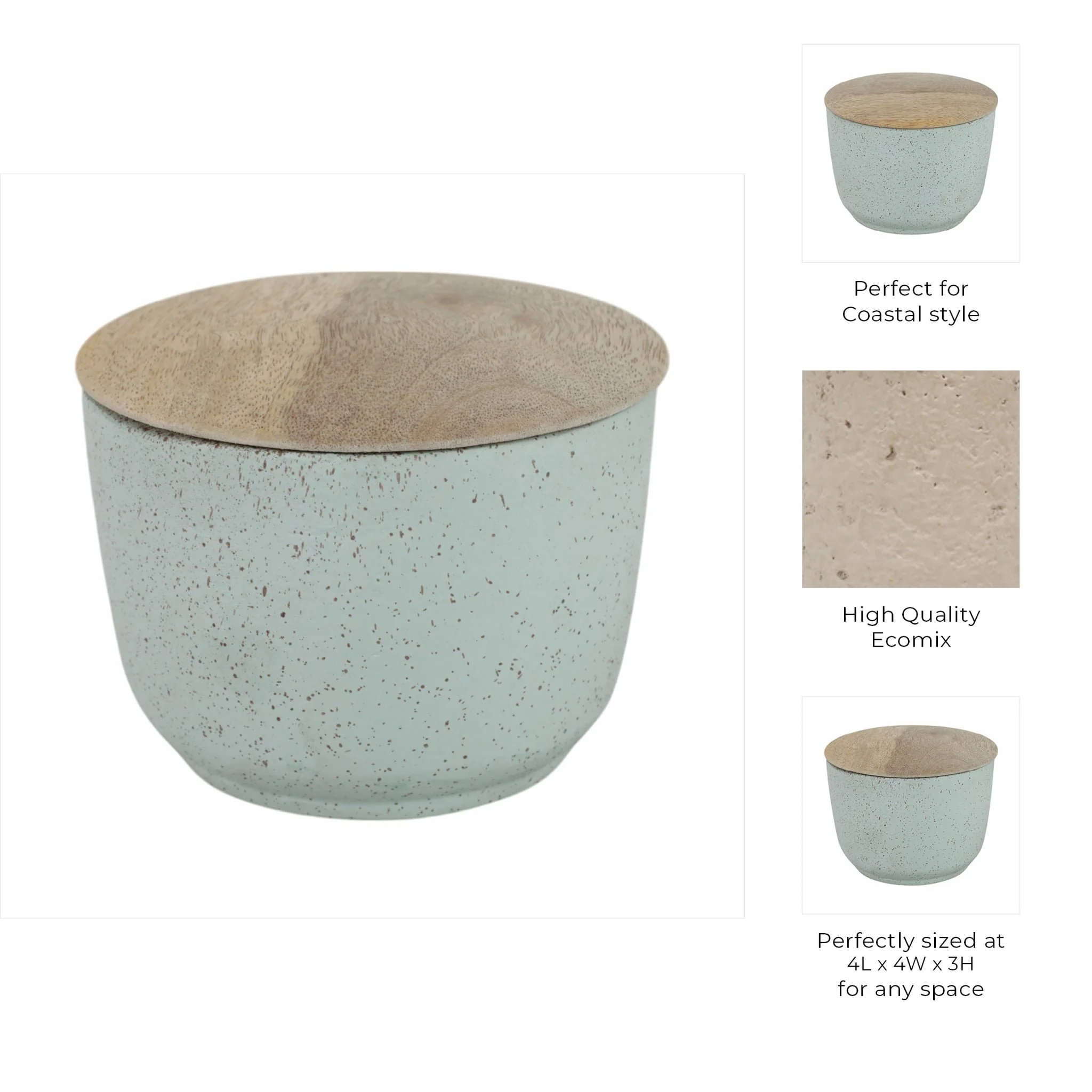 4" 7 Oz Wild Jasmine & Daisy Candle With Lid, Blue - Image 8