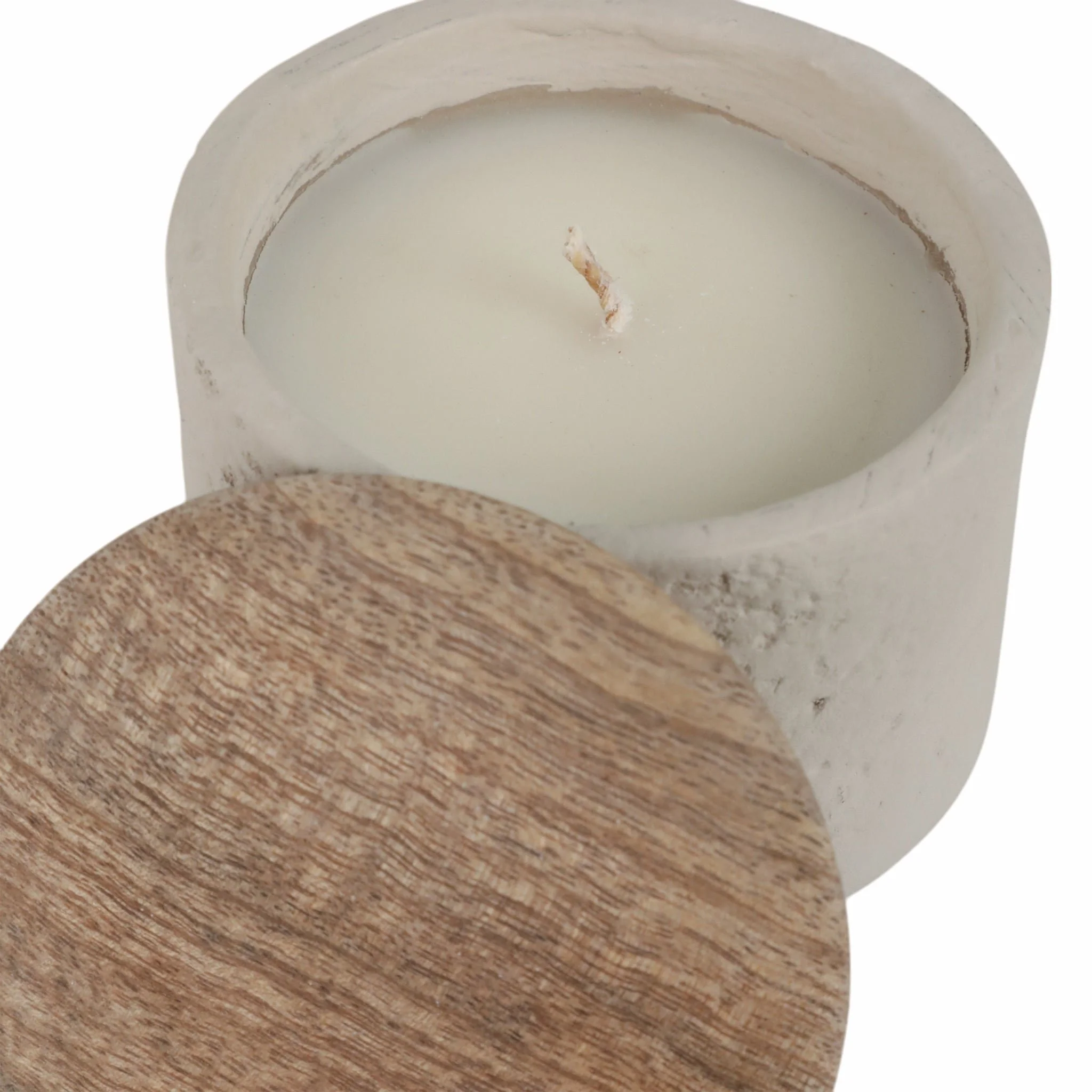 4" 7oz Euclyptus & Sage Footed Cndle W/lid, Cream - Image 3