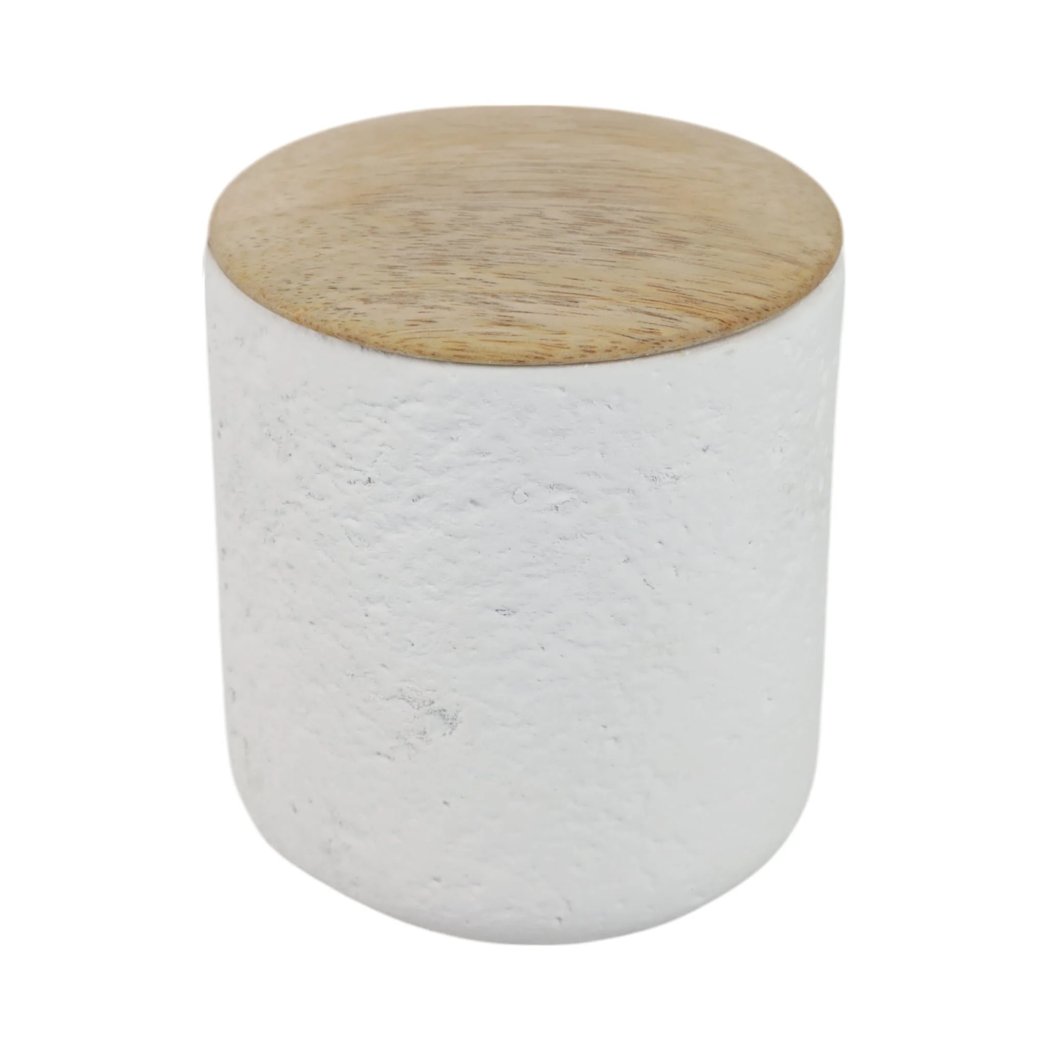 4" 9 Oz Balsam & Myrrh Tall Candle With Lid, White - Image 2