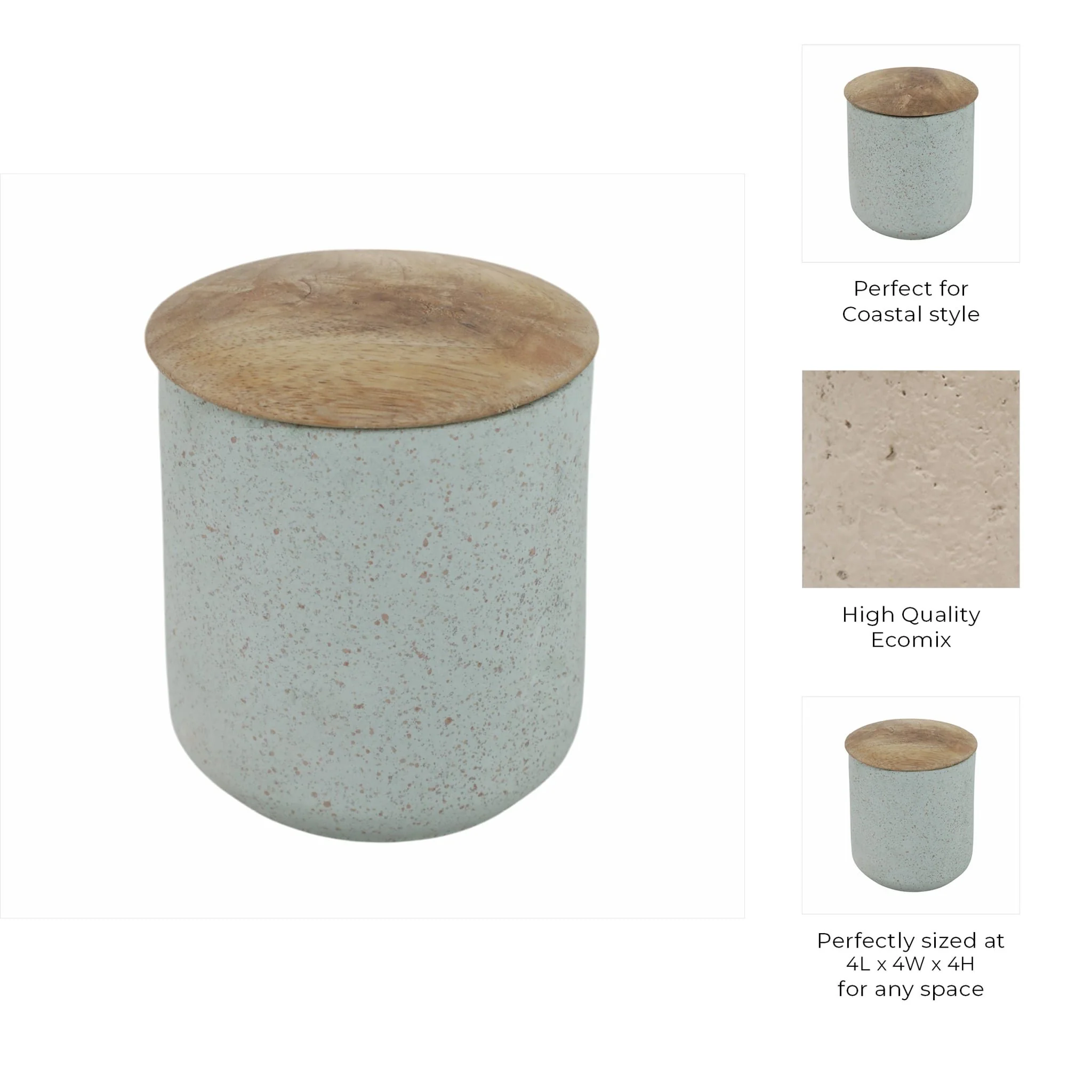 4" 9oz Wild Jasmine & Daisy Tall Cndle W/lid, Blue - Image 7