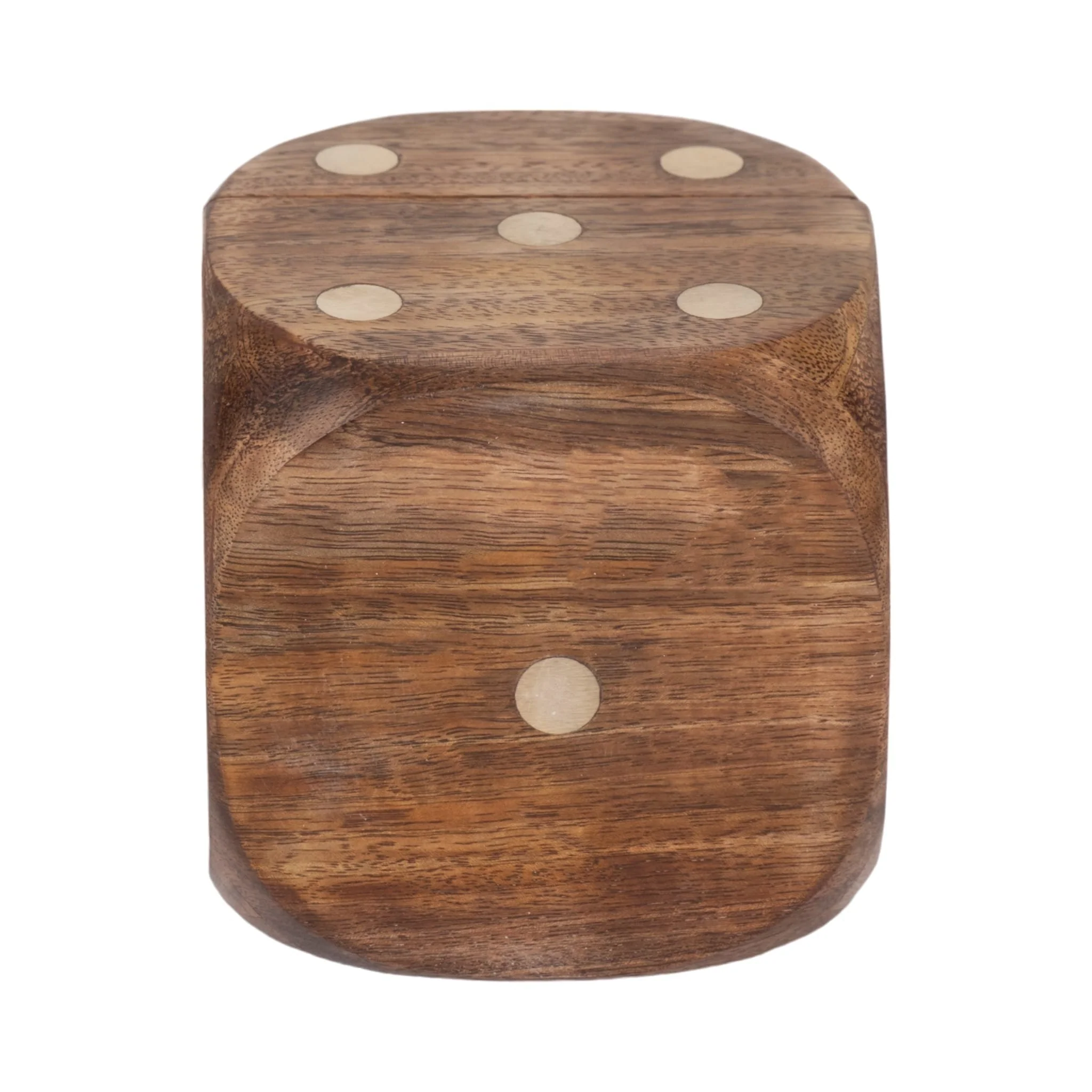 4" Dice Box With Dice Inside, Brown - Image 8
