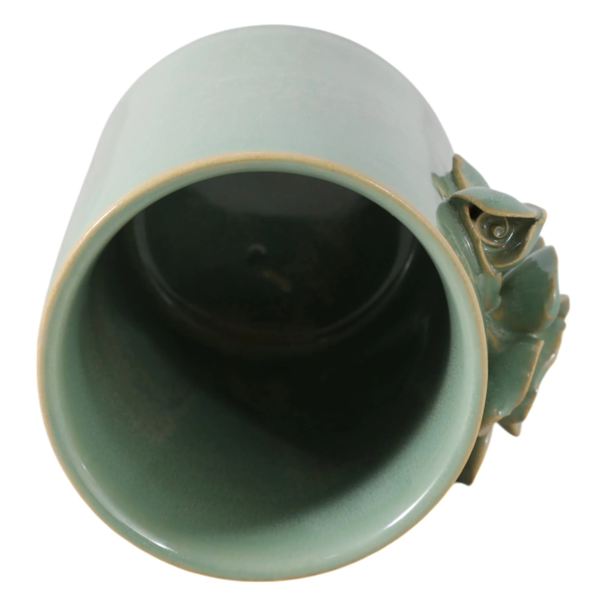 4" Rose Applique Pencil Cup, Green - Image 5