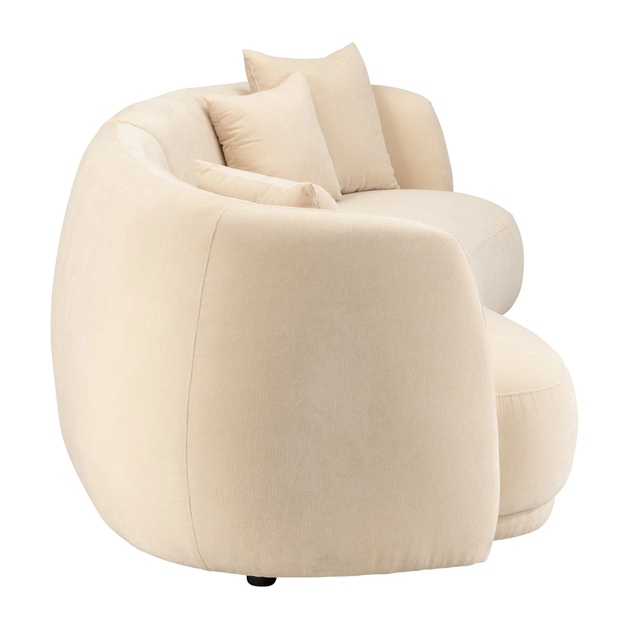 4-seat Curved Sofa, Ivory/beige 2boxes - Image 3