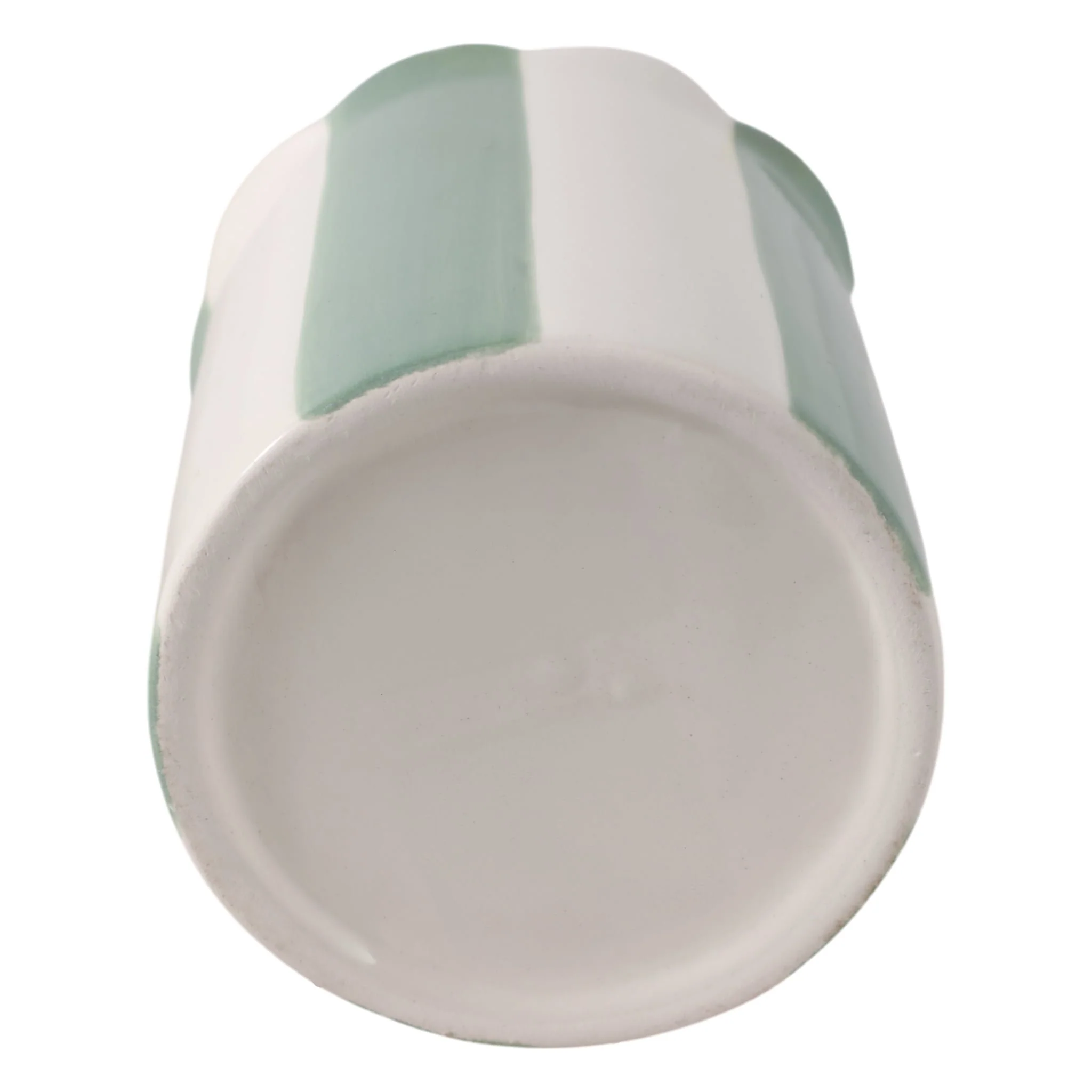 4" Striped Pencil Cup, Green/ivory - Image 7