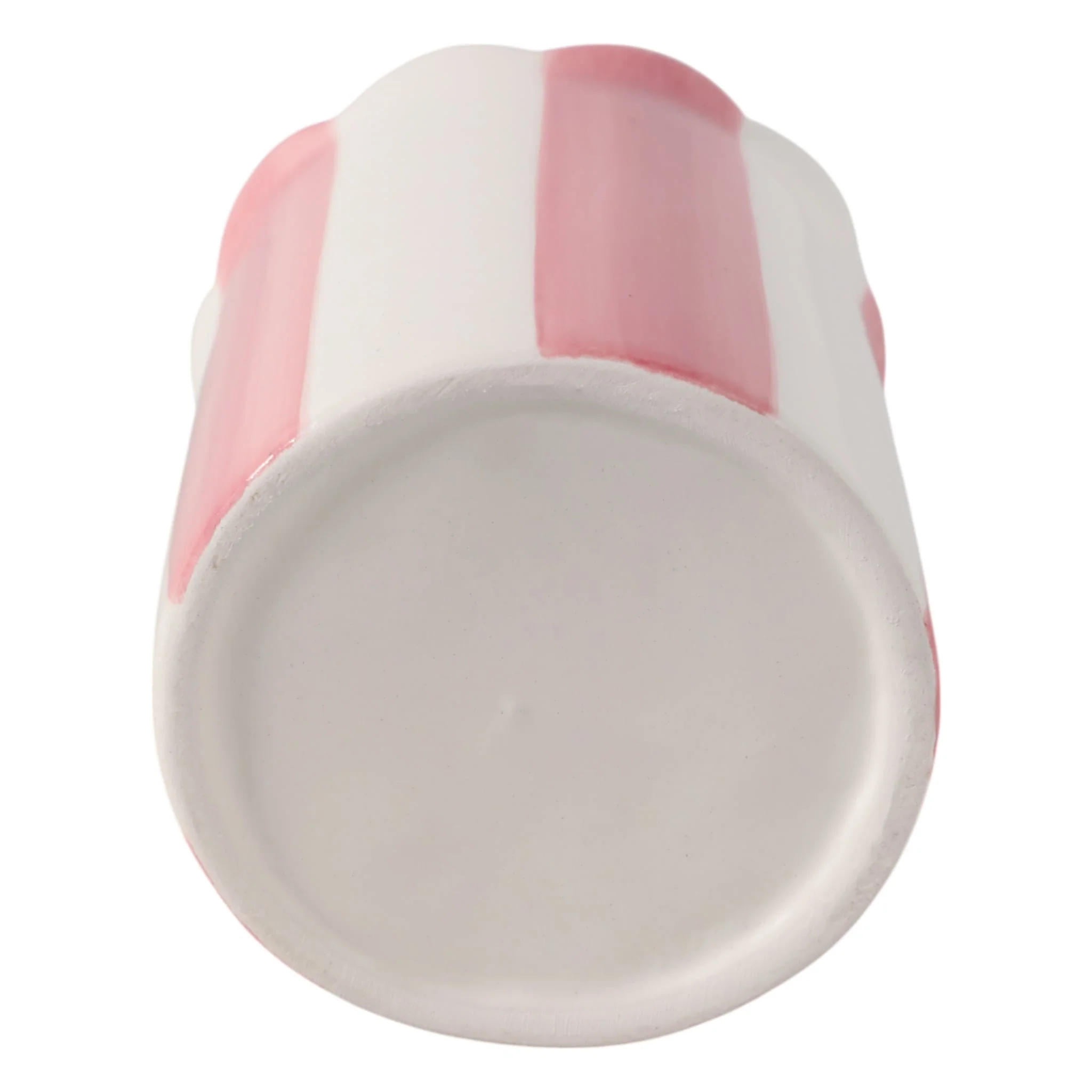 4" Striped Pencil Cup, Pink/ivory - Image 7
