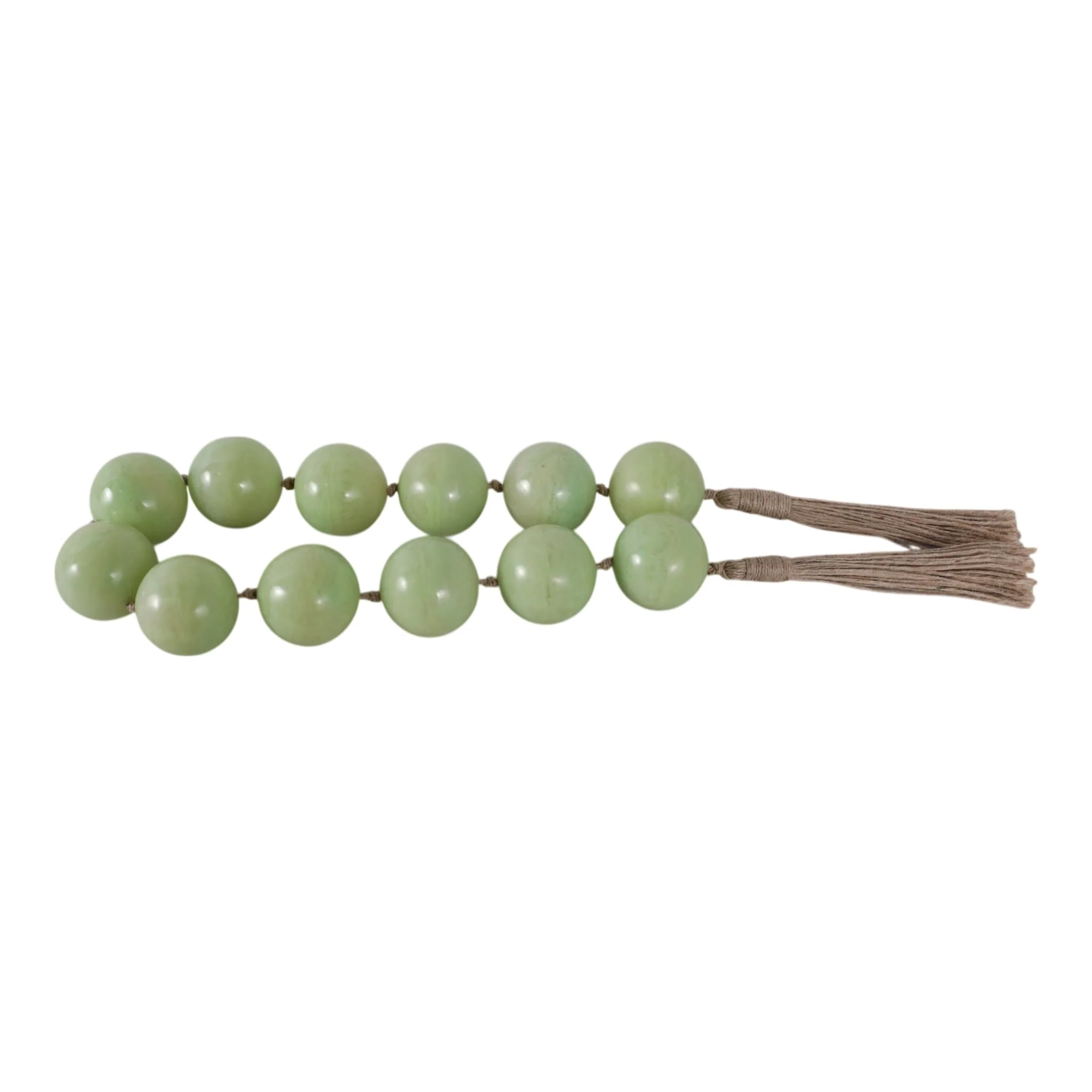 40'' Swirled 2" Resin Beaded Garland, Sage Green - Image 4