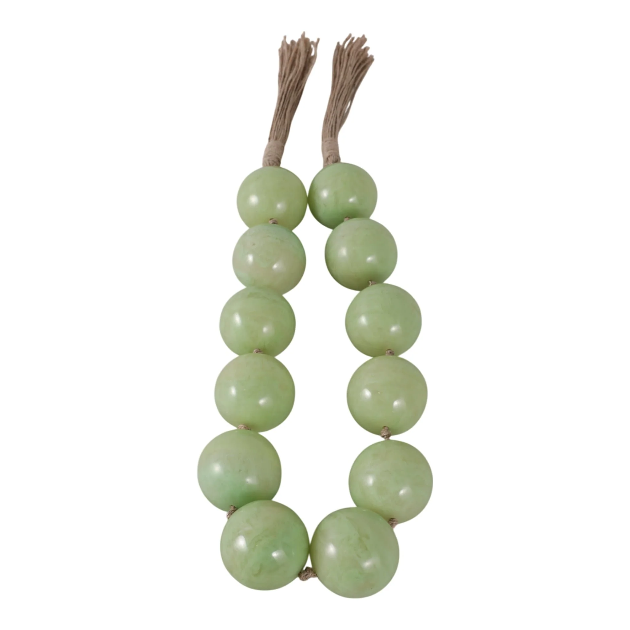40'' Swirled 2" Resin Beaded Garland, Sage Green - Image 5