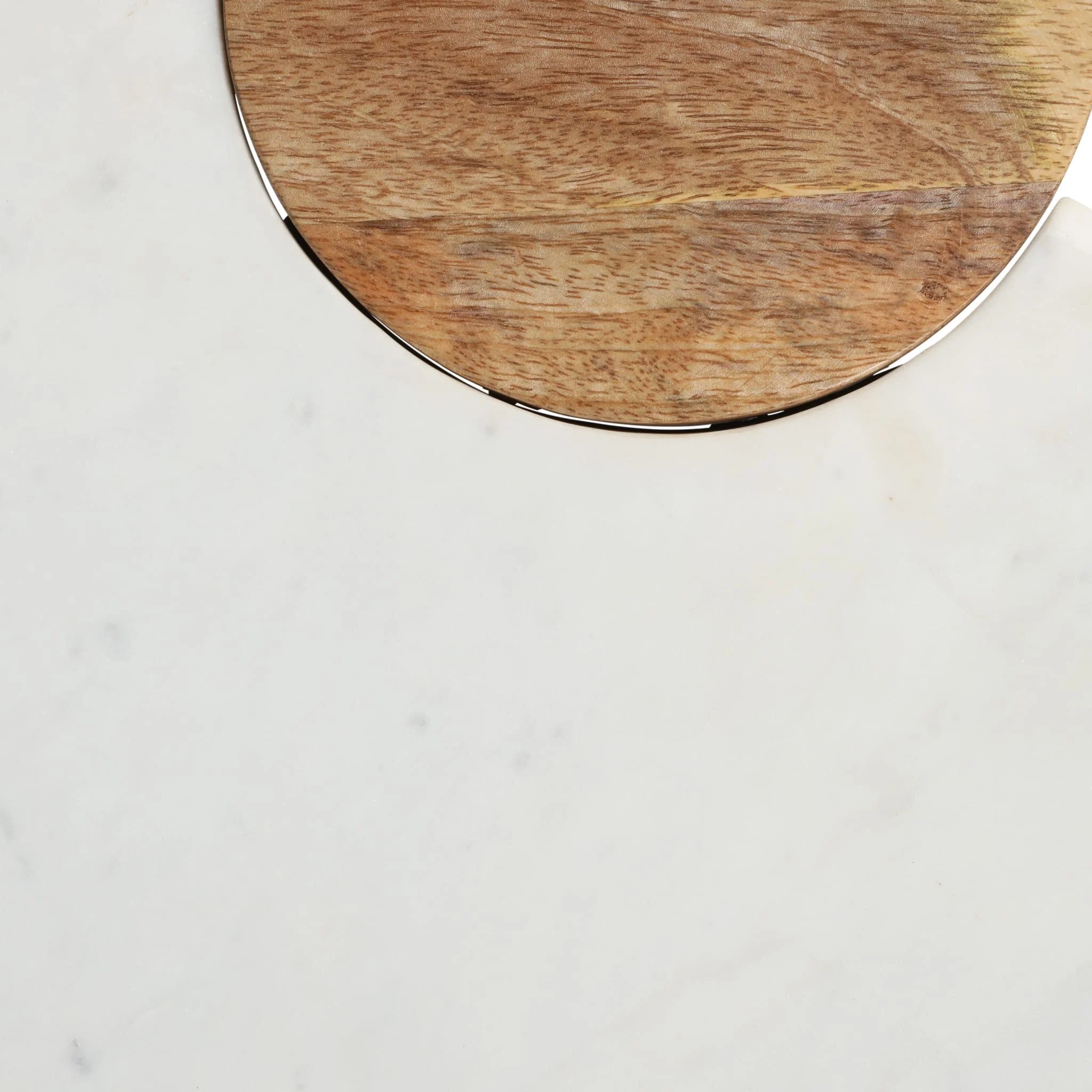 42x18" Curved Coffee Table, White/natural - Image 7