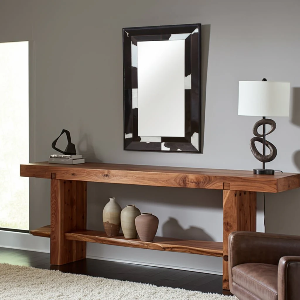 42x23" Hair On Hide Cow Print Mirror, Brown/white - Image 8