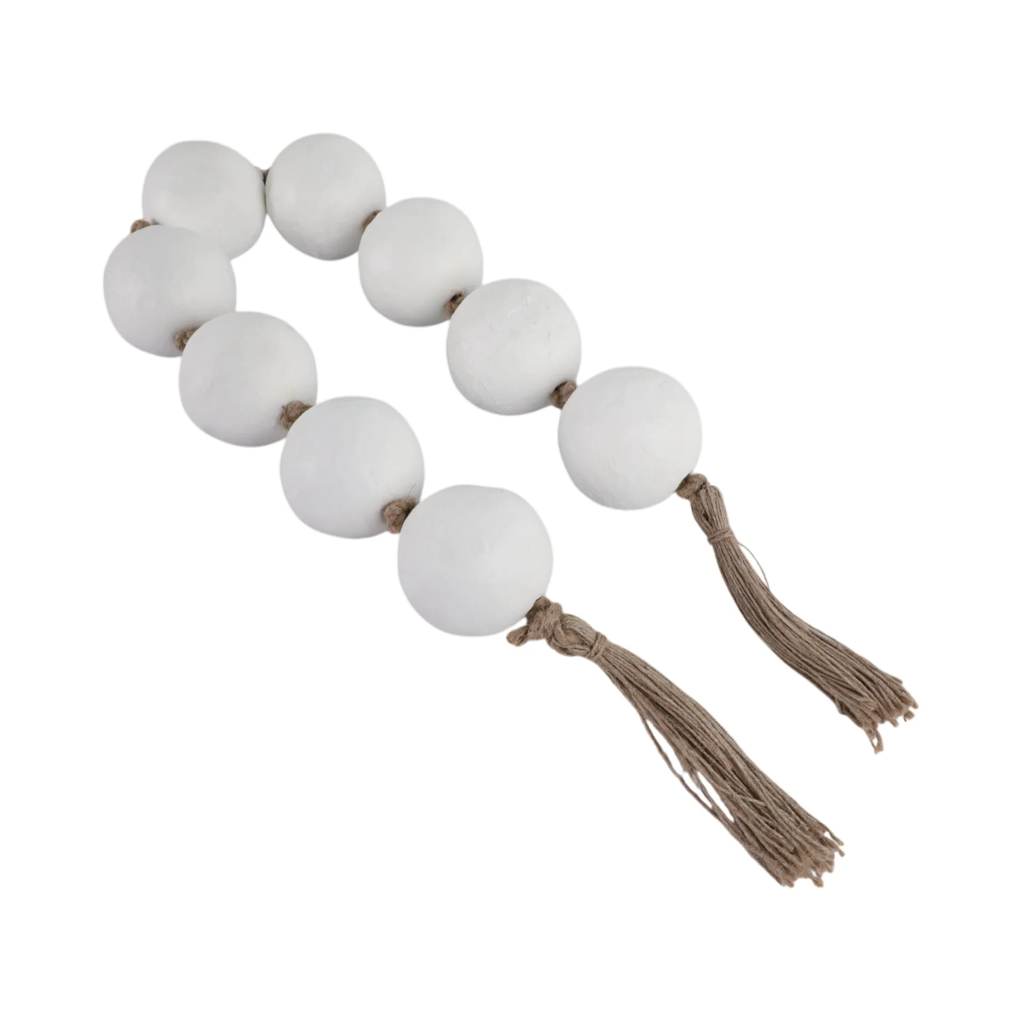 44x3" Ecomix Bead Garland, White - Image 2