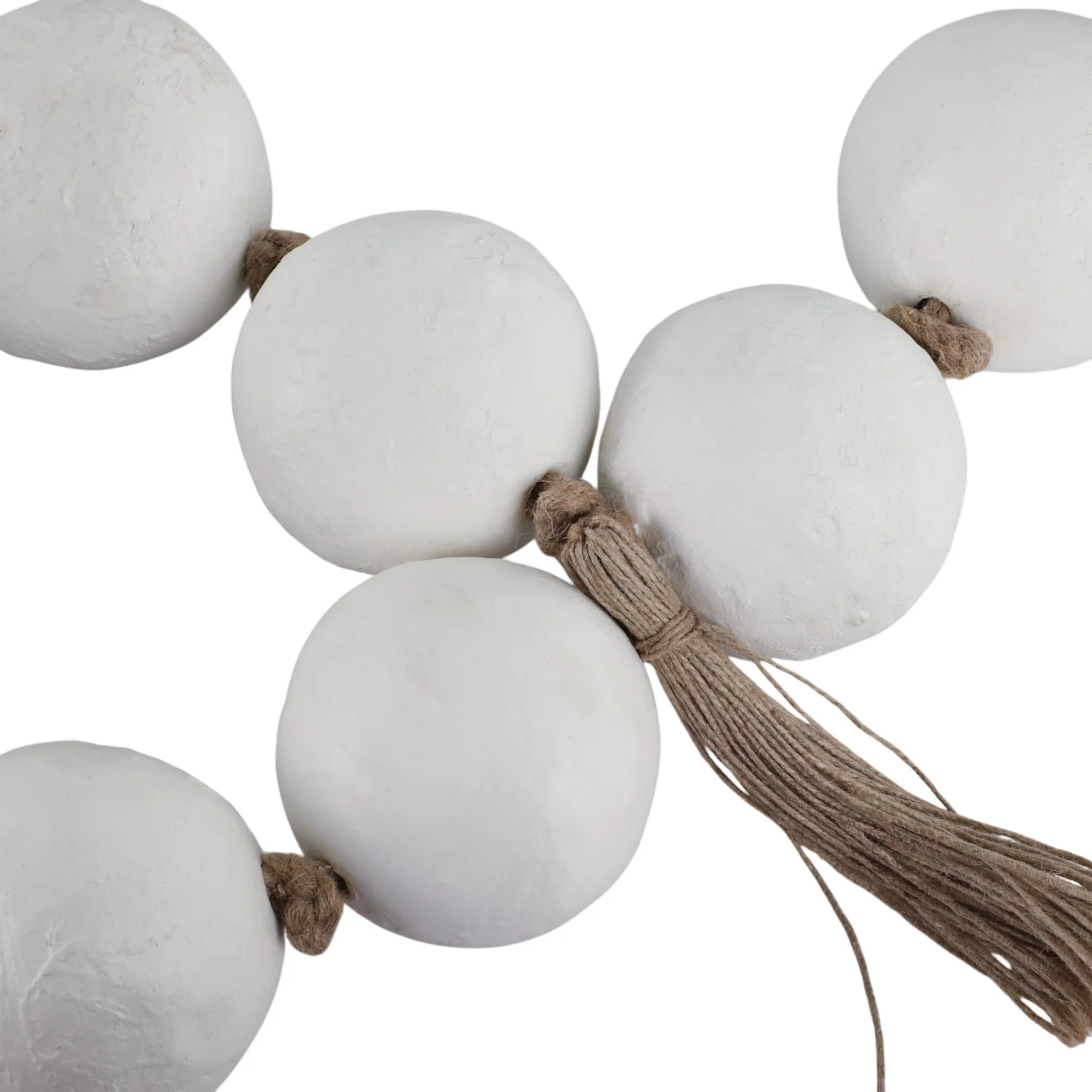 44x3" Ecomix Bead Garland, White - Image 4