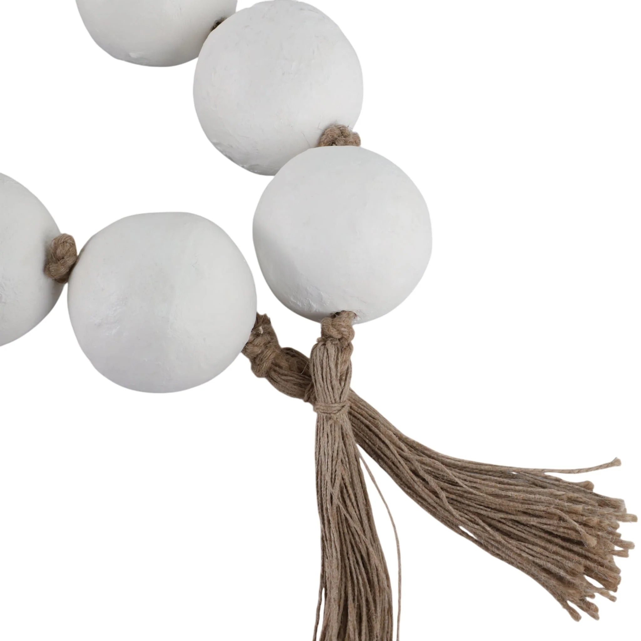 44x3" Ecomix Bead Garland, White - Image 5