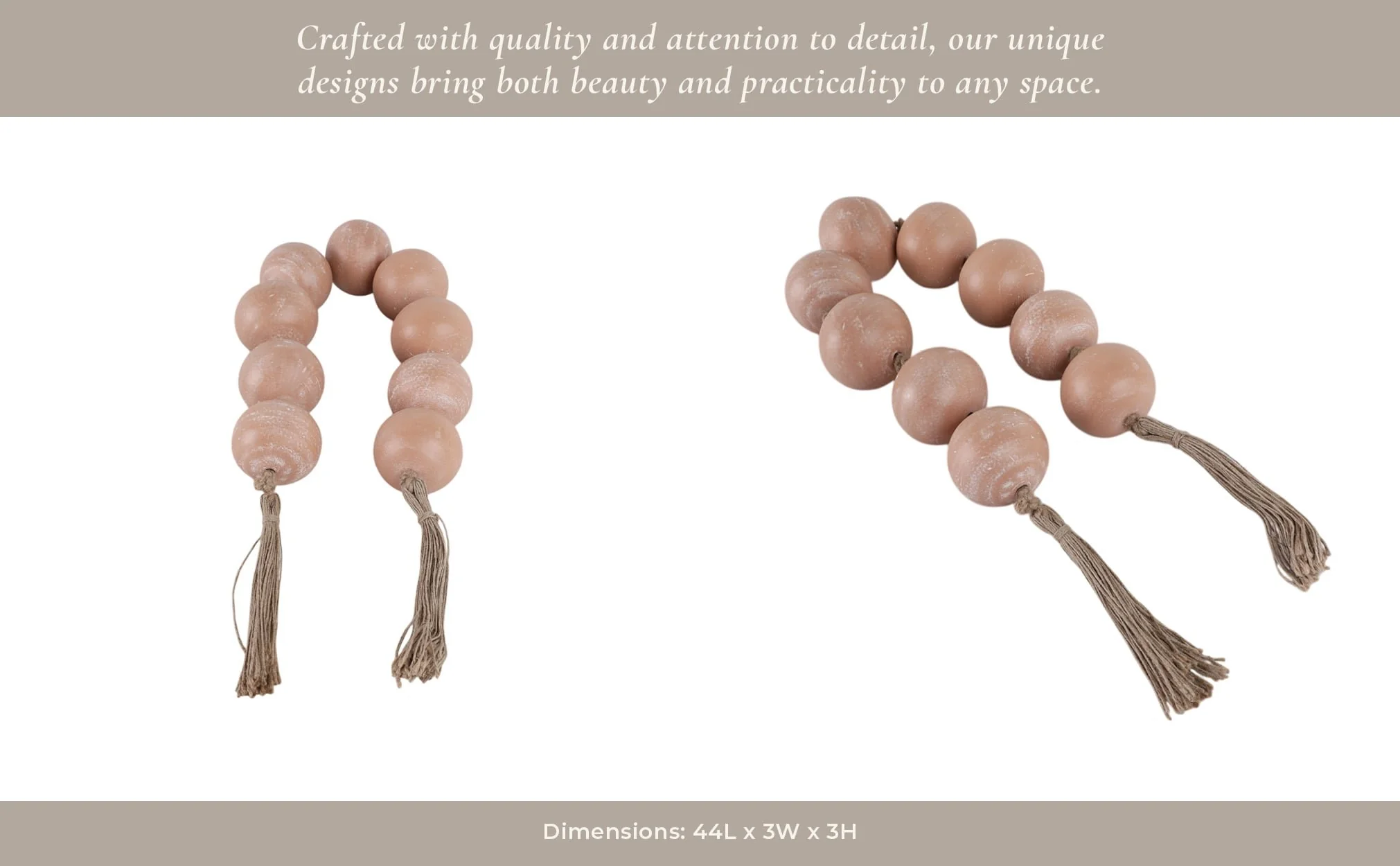 44x3" Terracotta, Bead Garland - Image 8