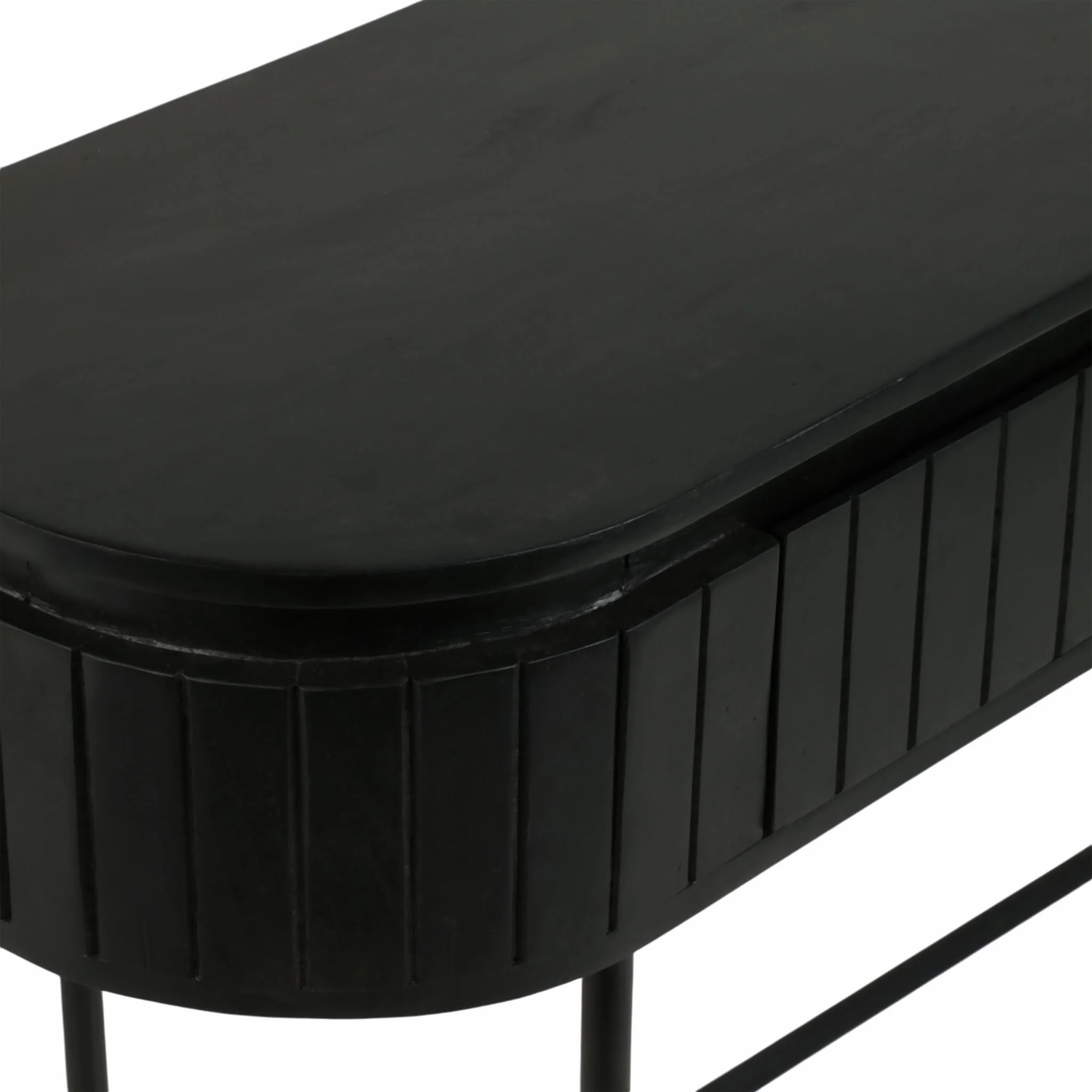 45x32 Ribbed Cabinet, Black - Image 5
