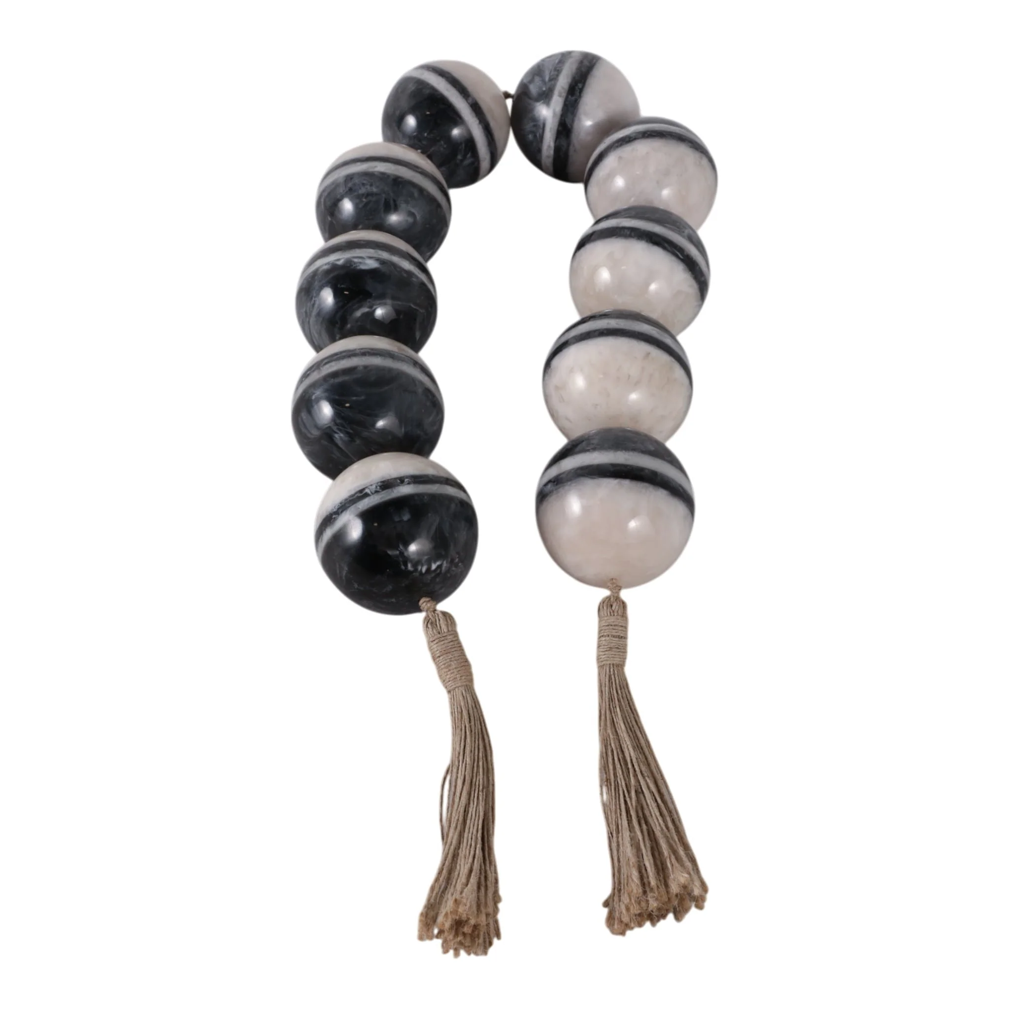 46"l 3" Swirled Bead Garland, Multi - Image 3