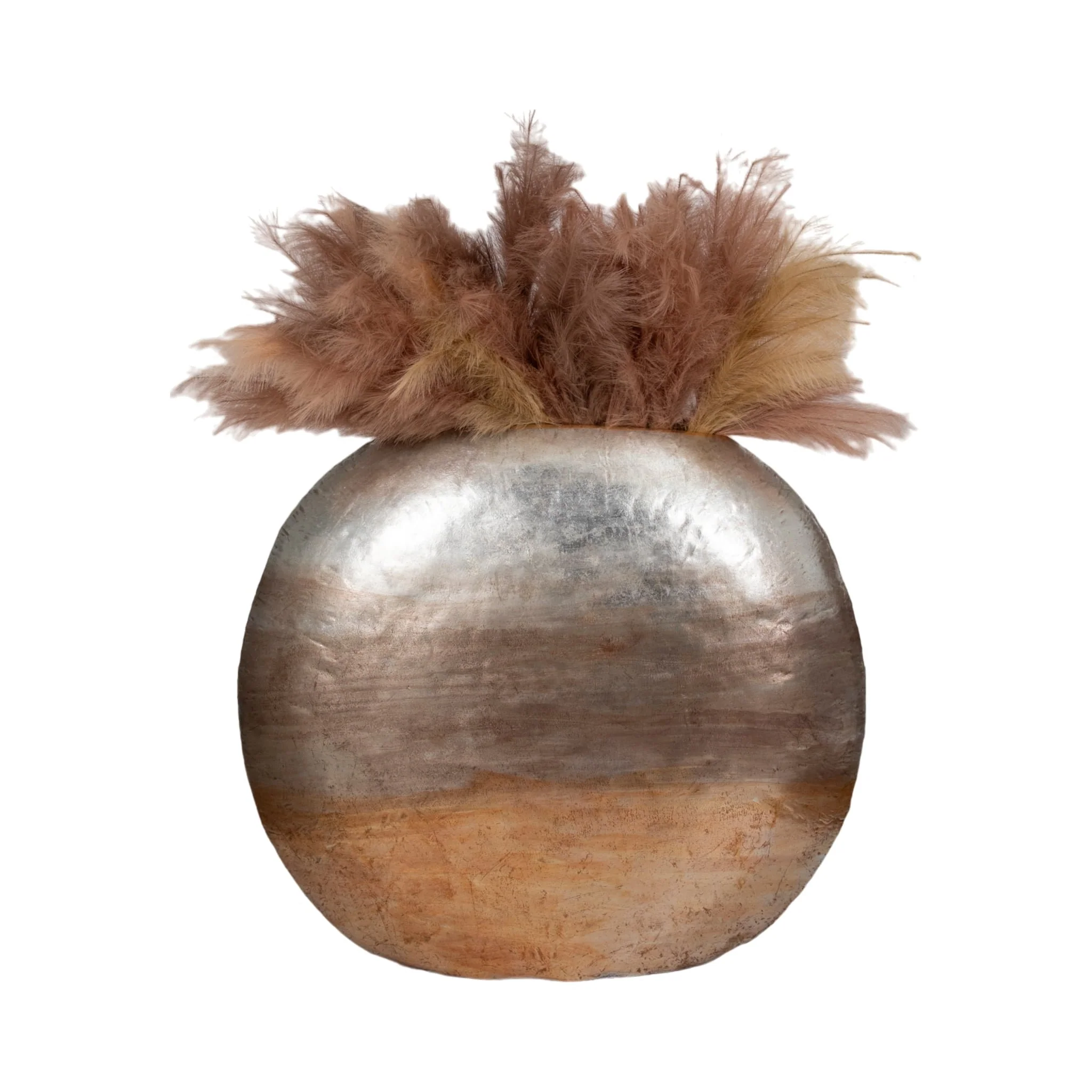 47" Oversized Round Metallic Ombre Vase, Multi - Image 2