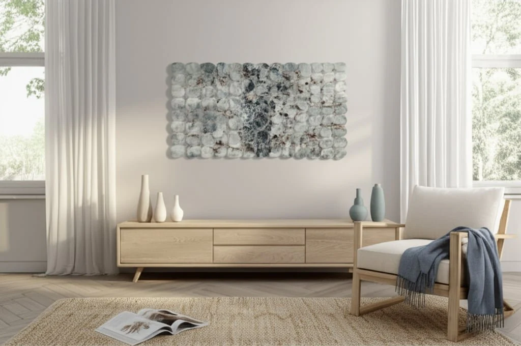 47x26" Metal Discs Wall D?cor, Blue Multi - Image 7