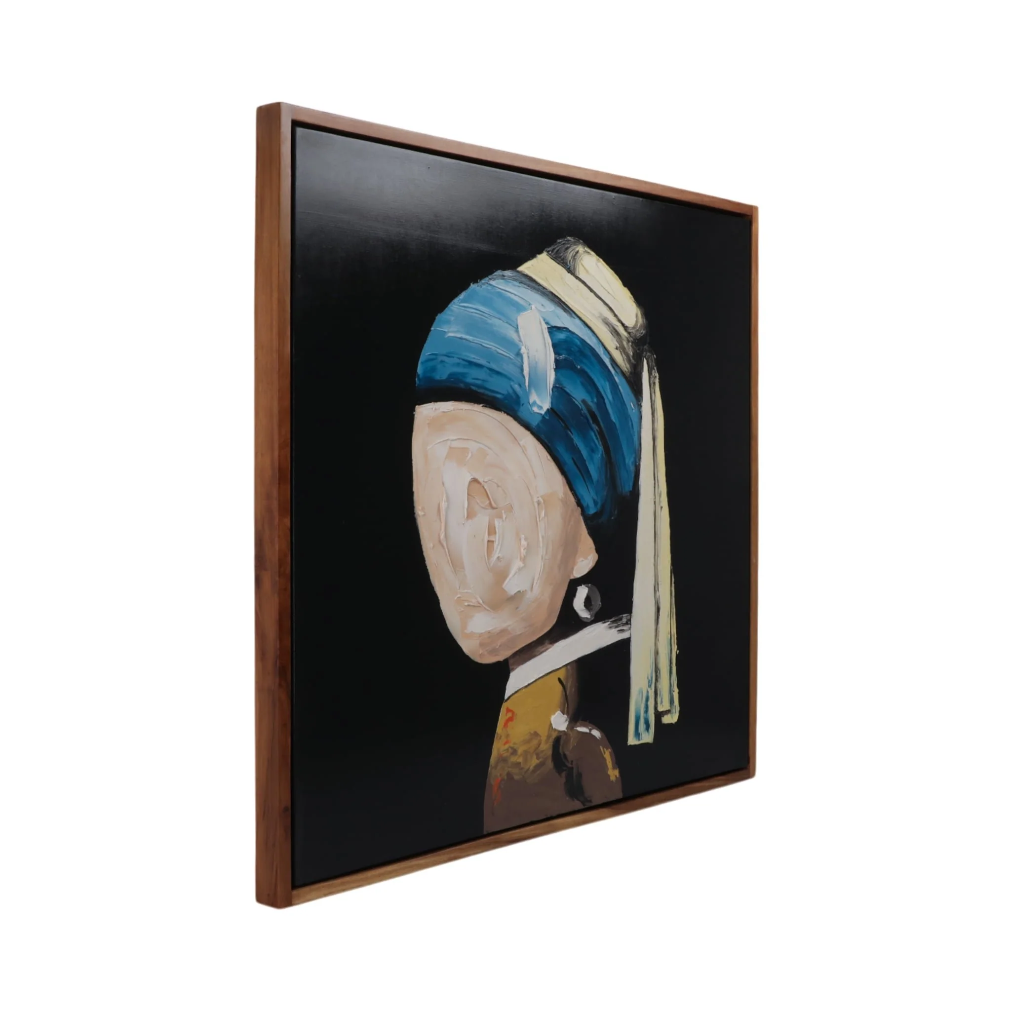 47x47 Hand Painted Girl With Pearl Earring, Multi - Image 2