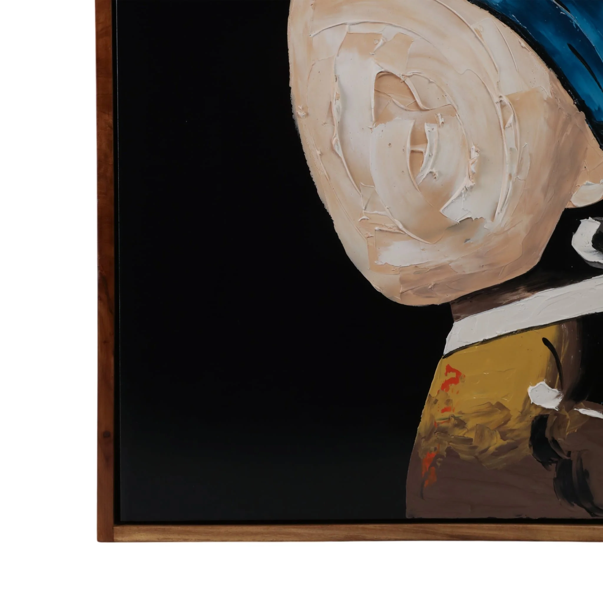 47x47 Hand Painted Girl With Pearl Earring, Multi - Image 4