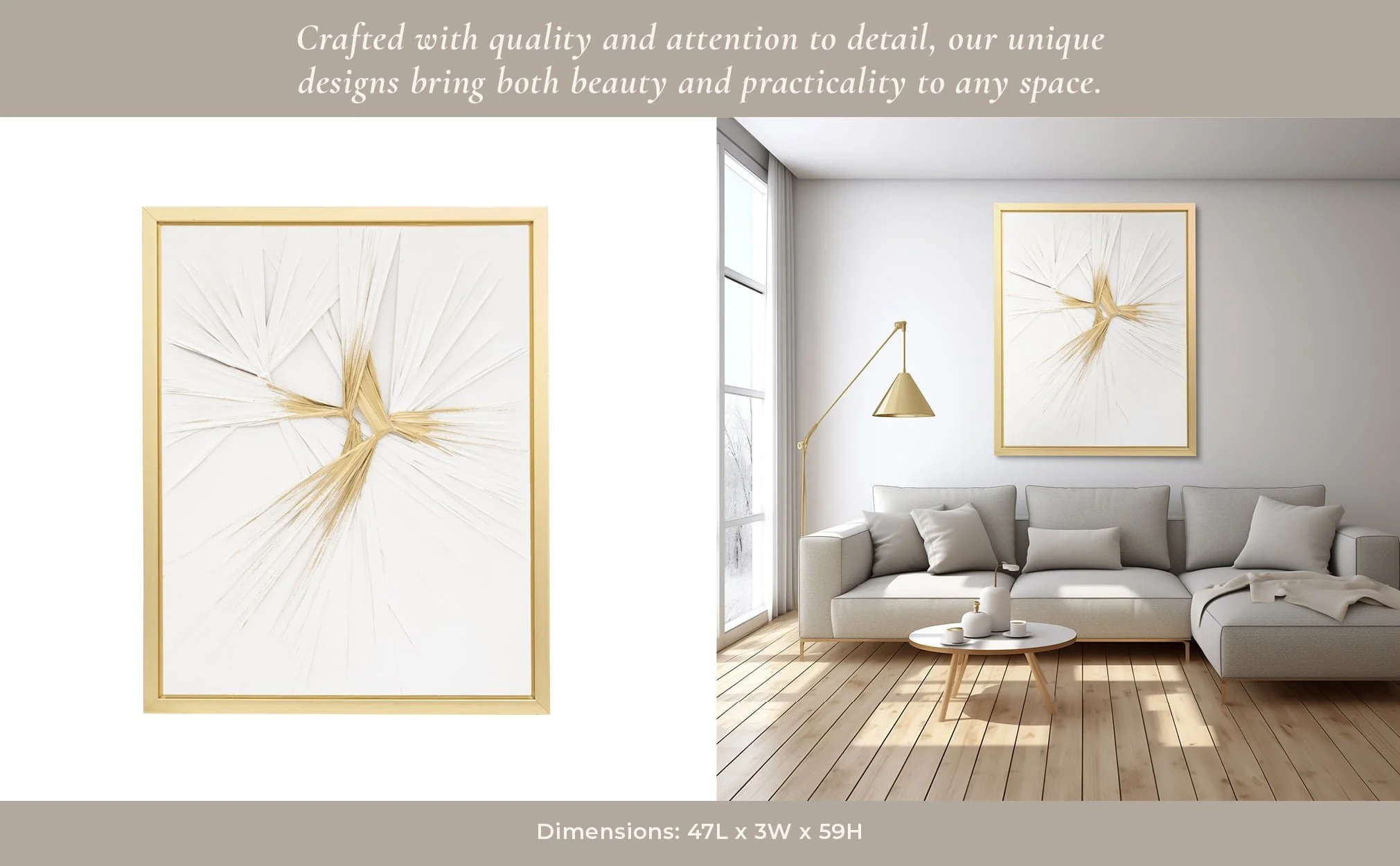 47x59, Hand Painted Twist, Wht/gld - Image 11