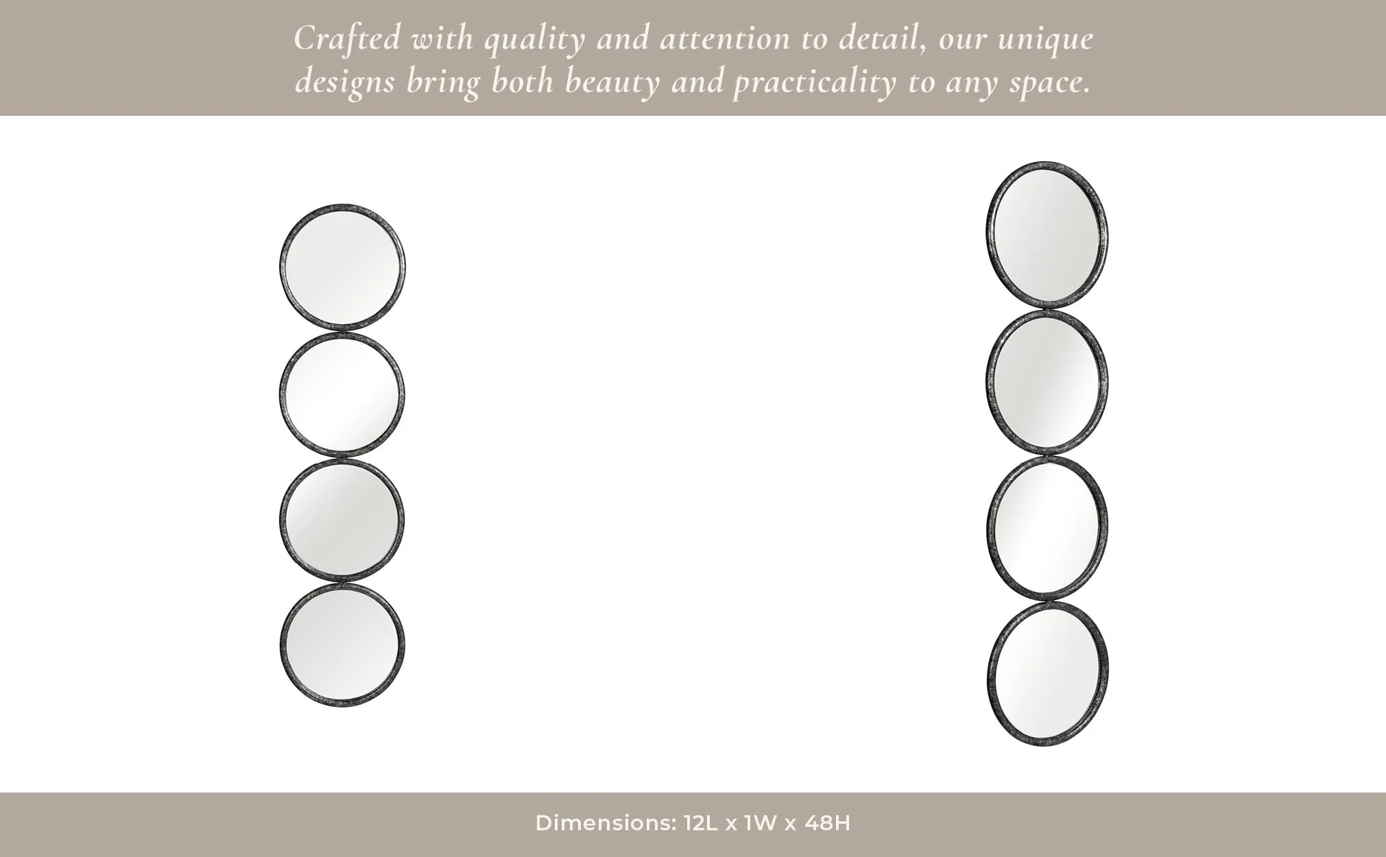 48" 4-mirrored Circles, Black Wb - Image 11
