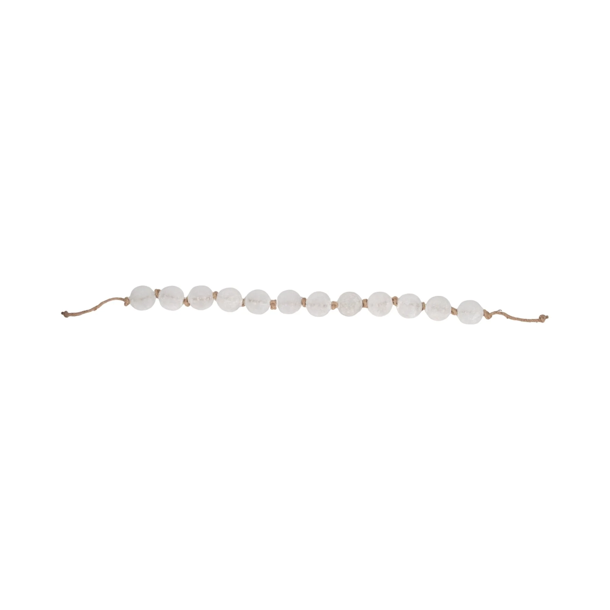 48" Length 2.5" Beaded Glass Garland, Clear - Image 6