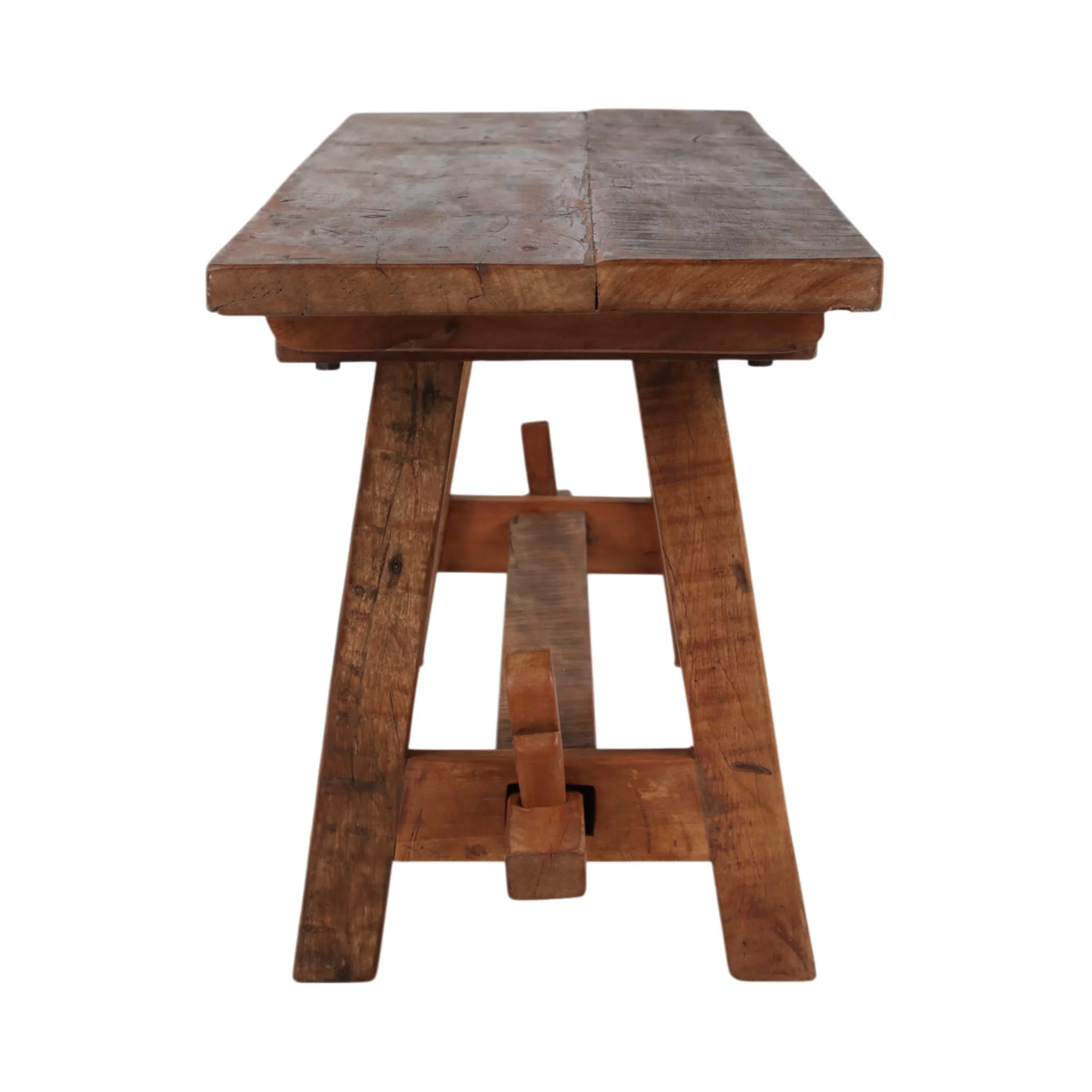 48x18 Reclaimed Wood Bench, Natural - Image 3