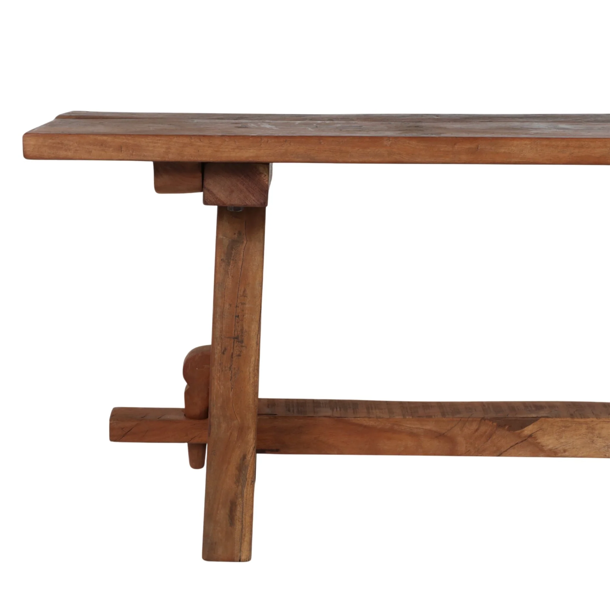 48x18 Reclaimed Wood Bench, Natural - Image 5