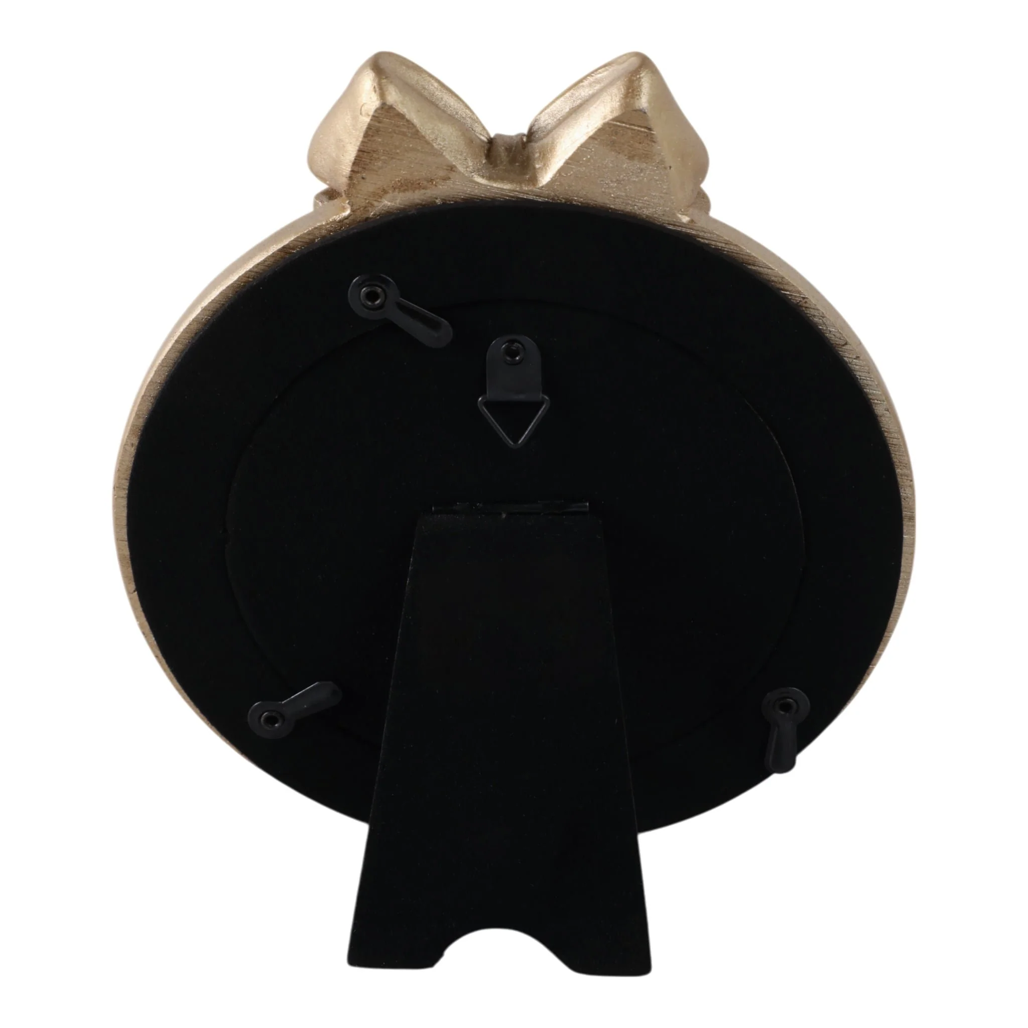 4x4 Bow On Round Photo Frame, Gold - Image 4