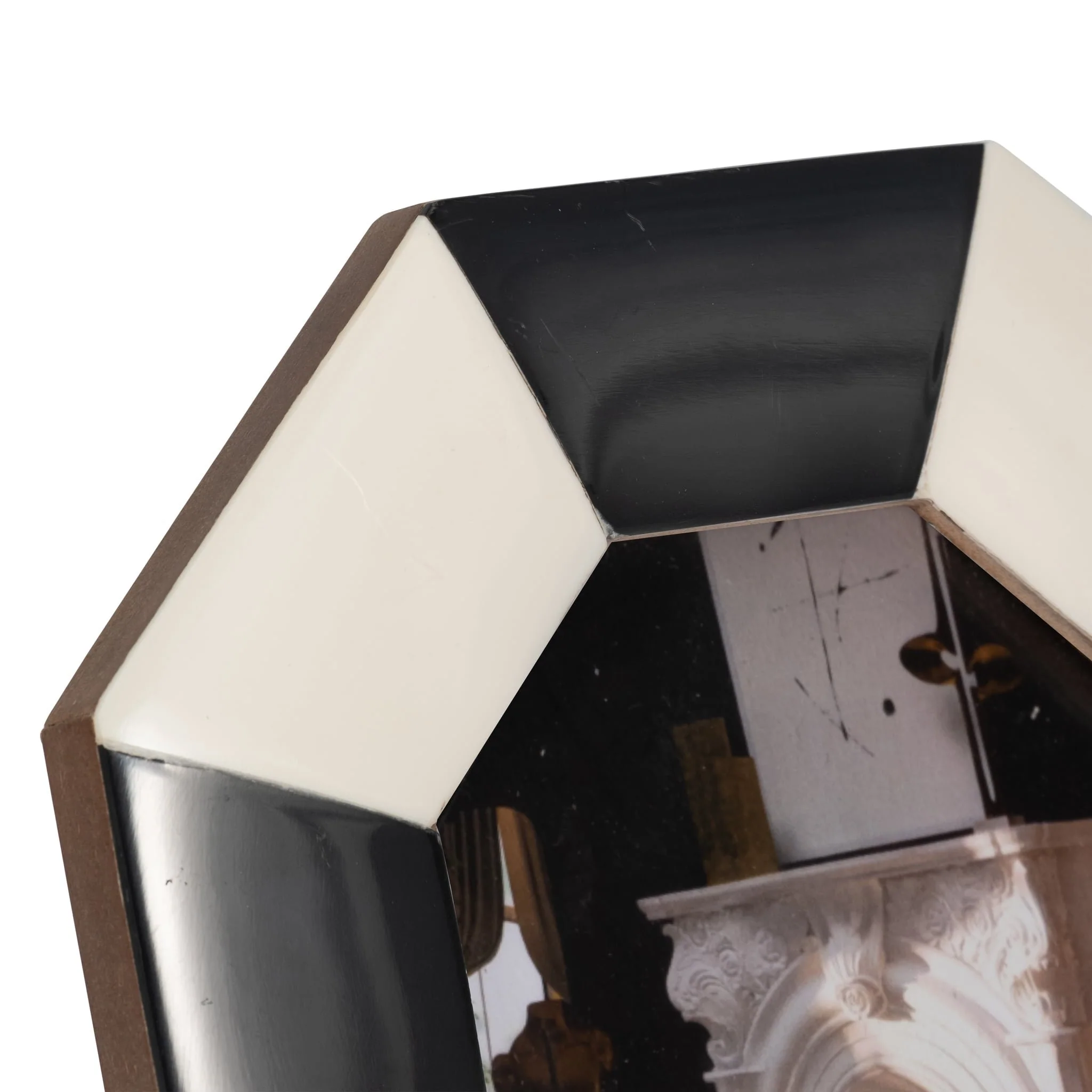 4x4 Contemporary Octagon Photo Frame, Black/white - Image 4