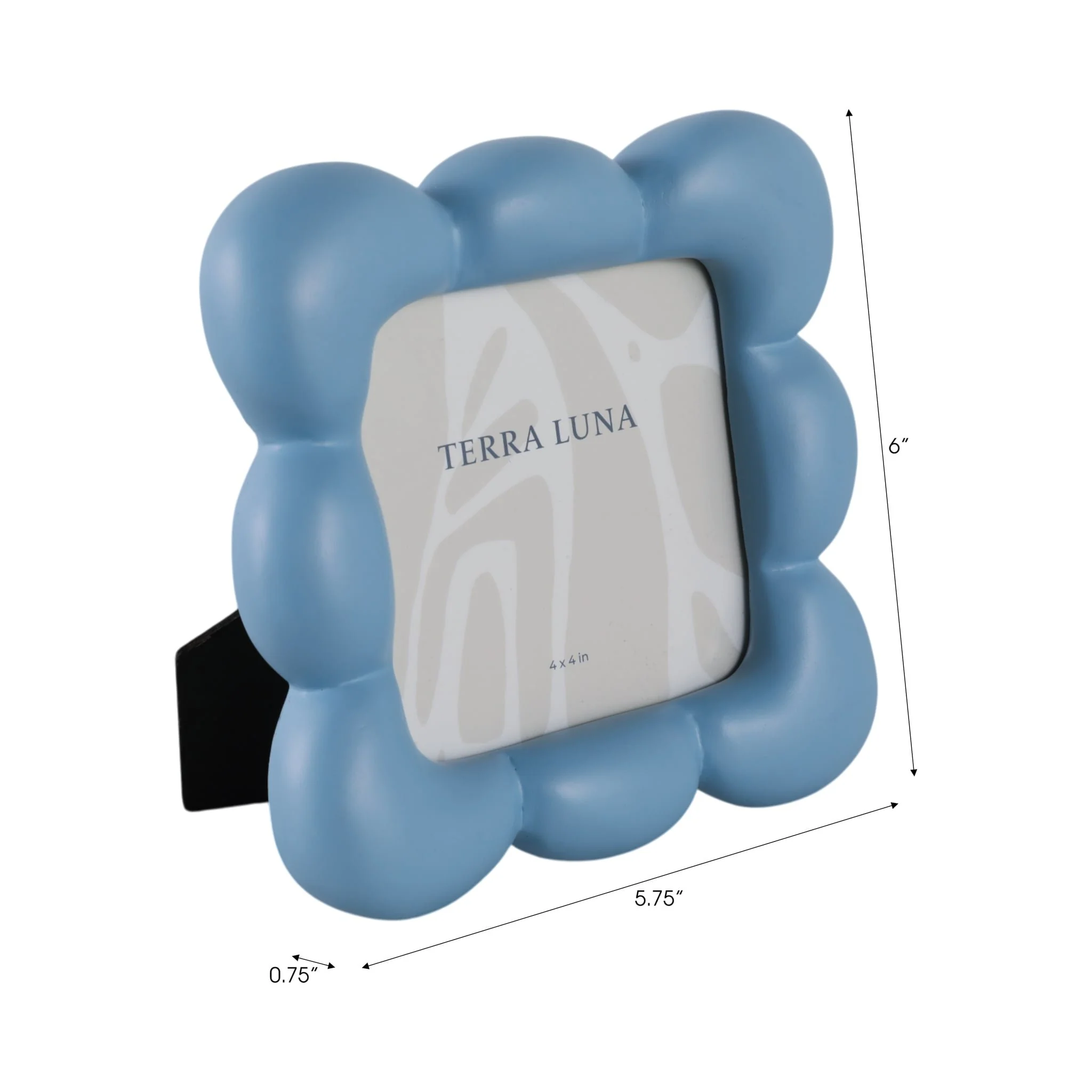 4x4" Puffy Squiggle Photo Frame, Blue - Image 7