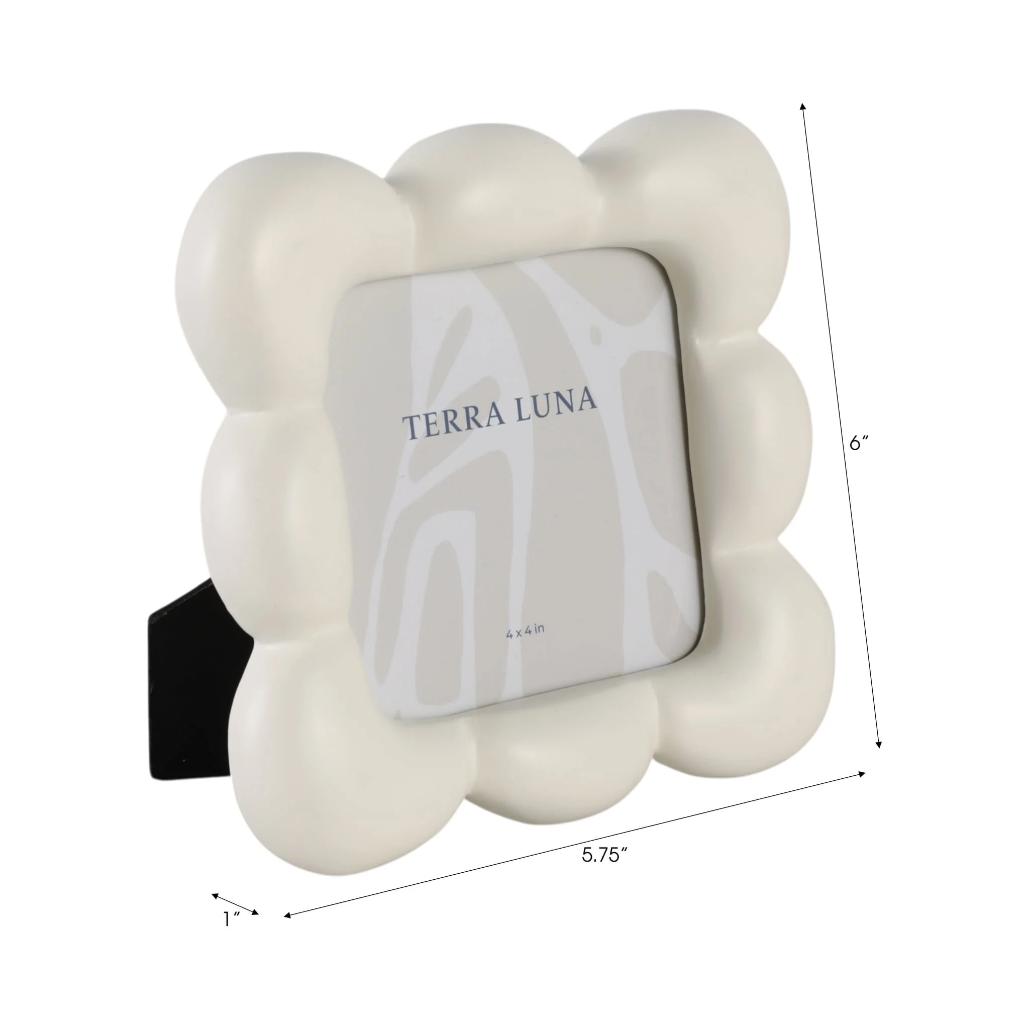 4x4" Puffy Squiggle Photo Frame, Ivory - Image 7