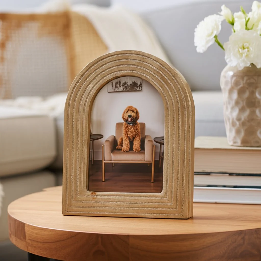 4x6" Arches Photo Frame, Gold - Image 9