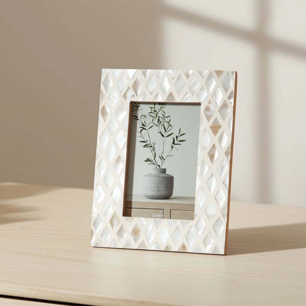 4x6 Capiz Diamond Photo Frame, Multi - Image 10