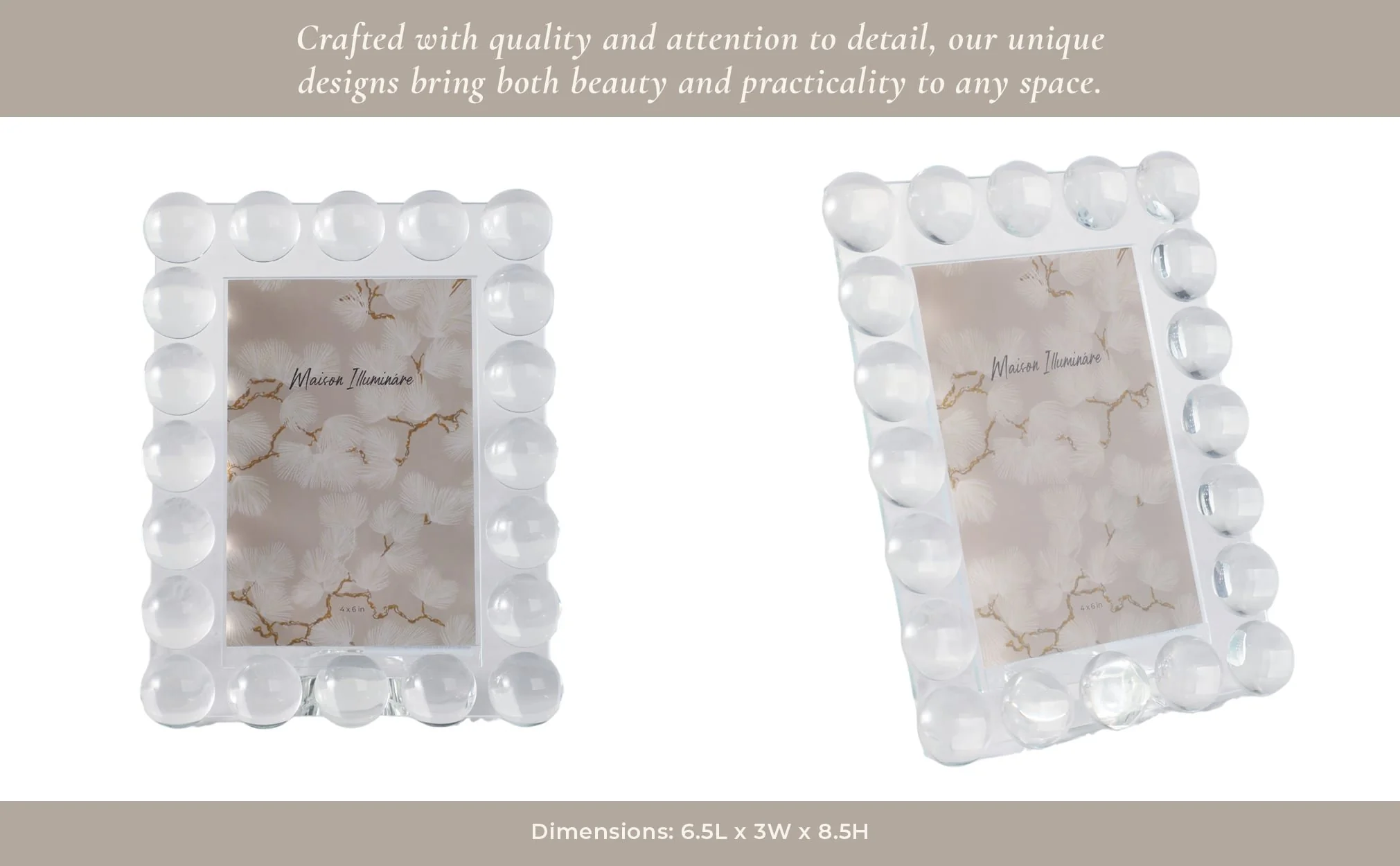 4x6 Crystal Bubble Photo Frame, Clear - Image 12