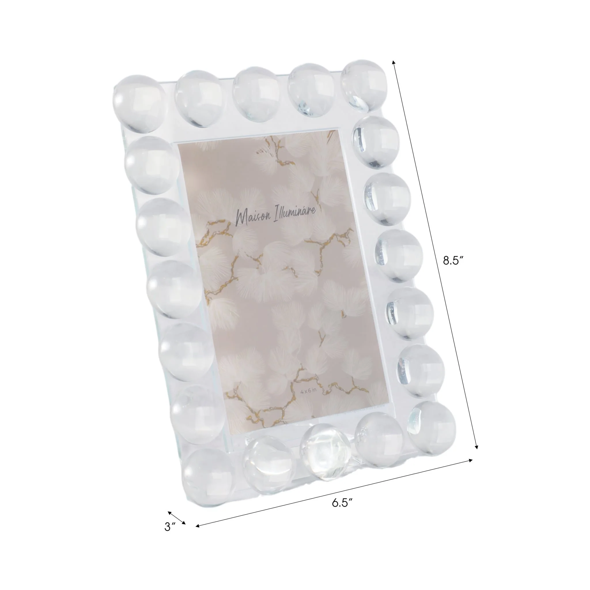 4x6 Crystal Bubble Photo Frame, Clear - Image 7