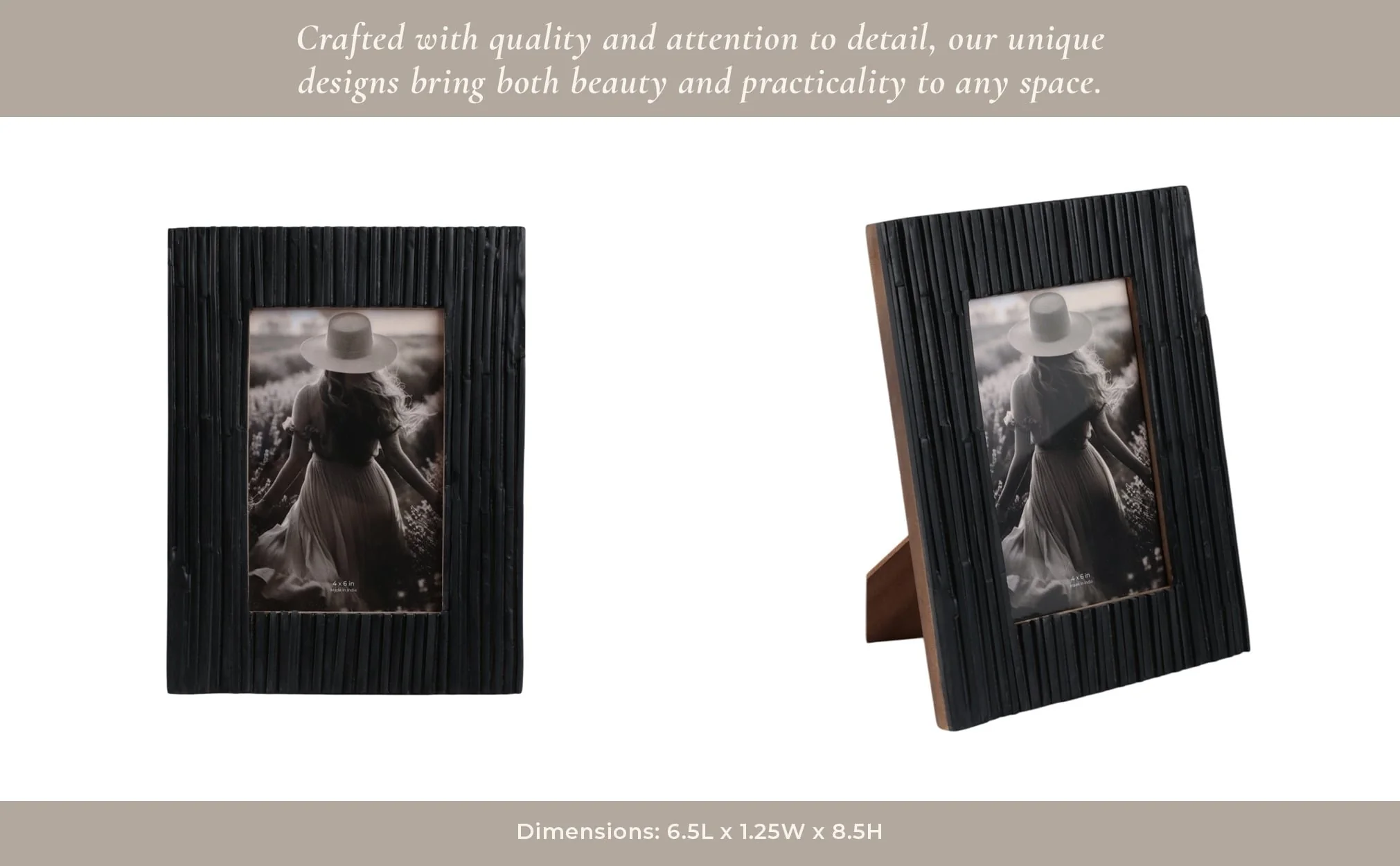 4x6 Jagged Photo Frame, Black - Image 13