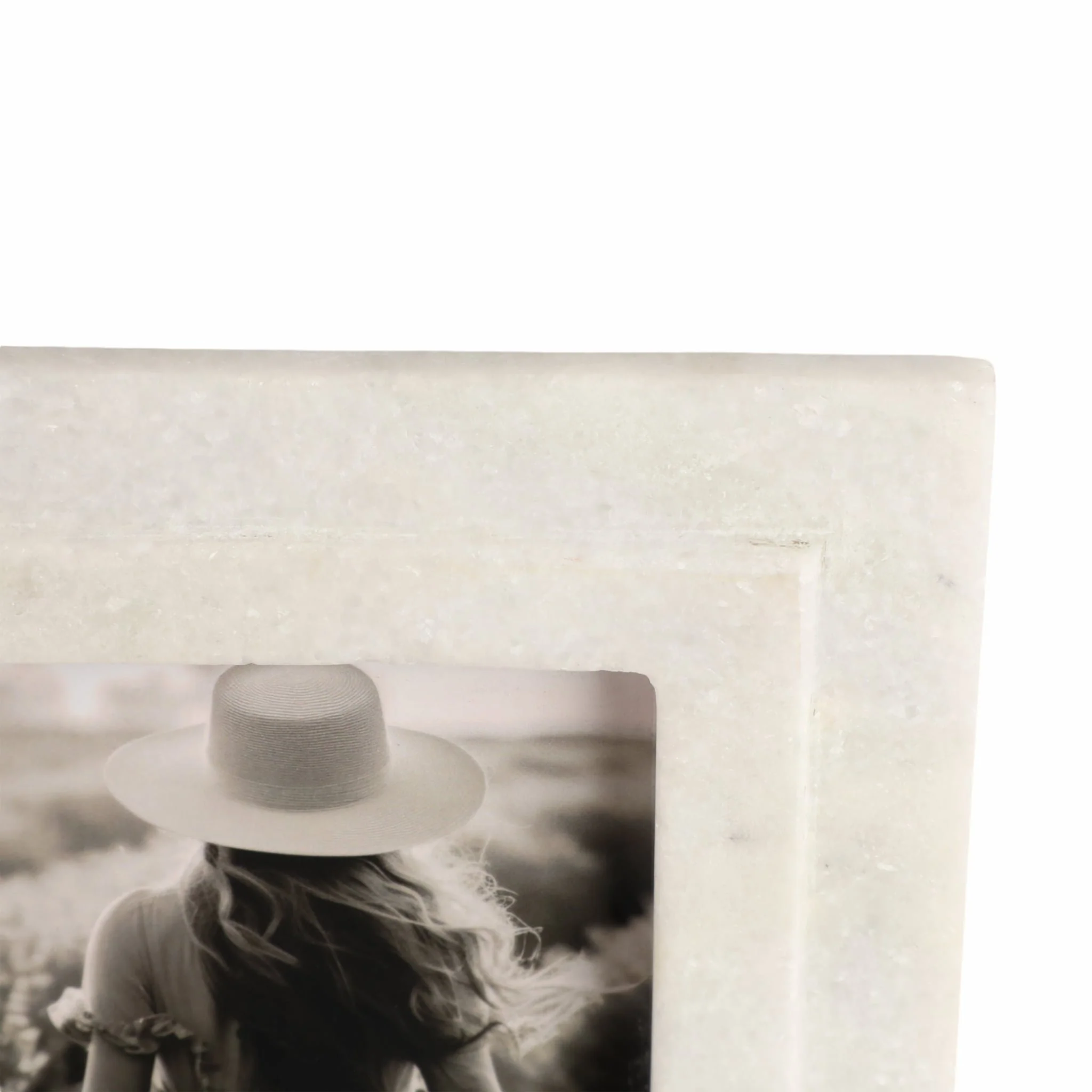4x6 Marble Border Photo Frame, White - Image 6