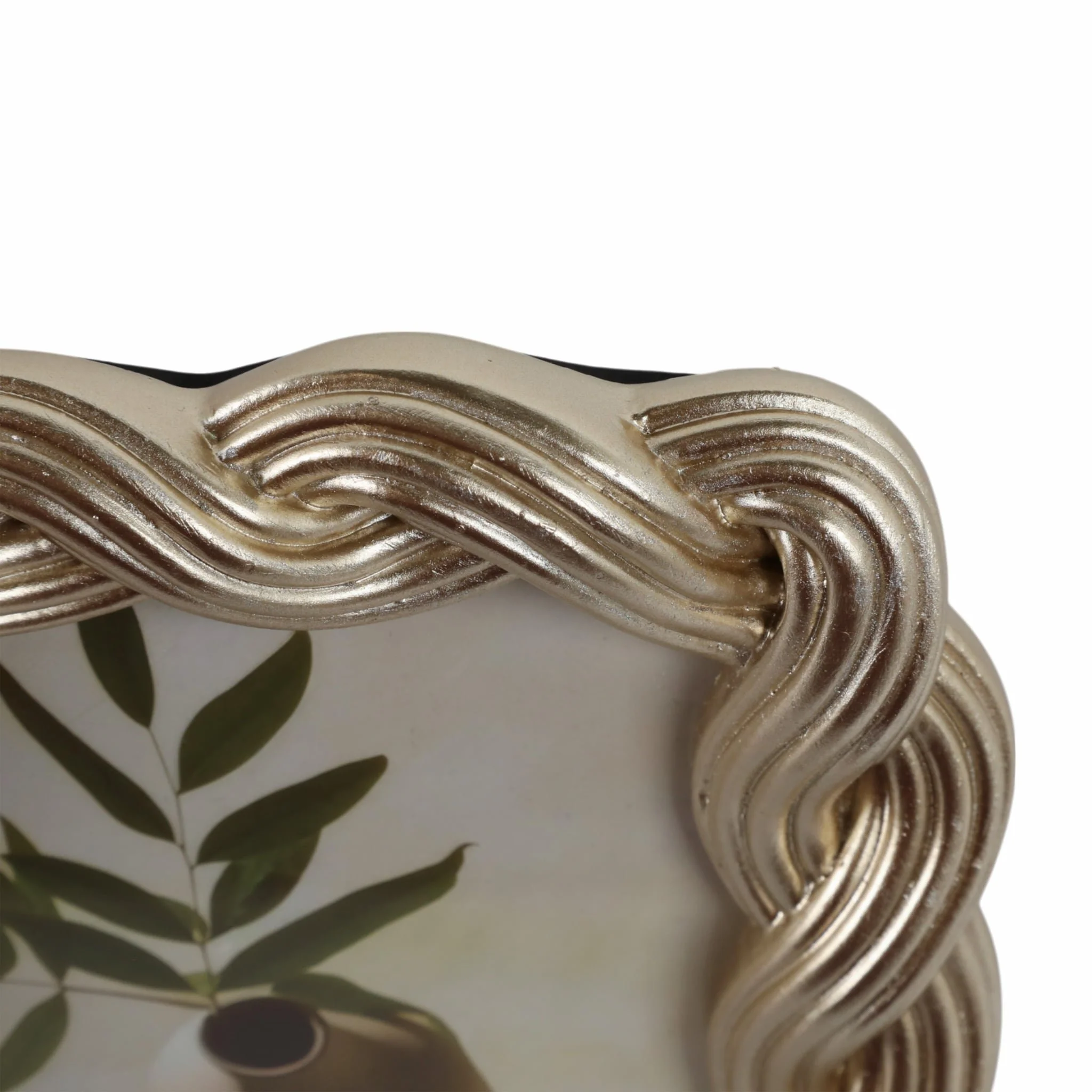 4x6 Polyresin Twisted Rope Photo Frame, Gold - Image 6