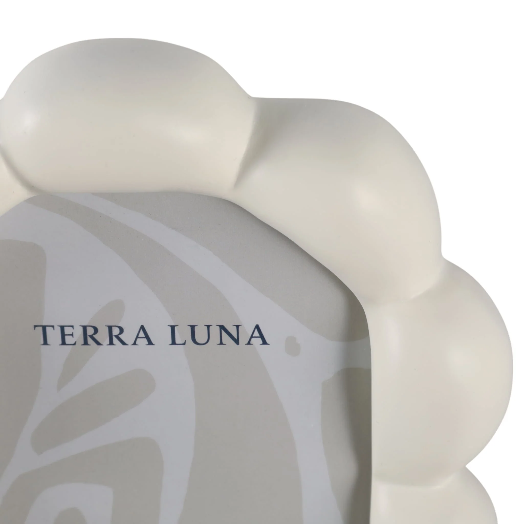 4x6" Puffy Squiggle Oval Photo Frame, Ivory - Image 6