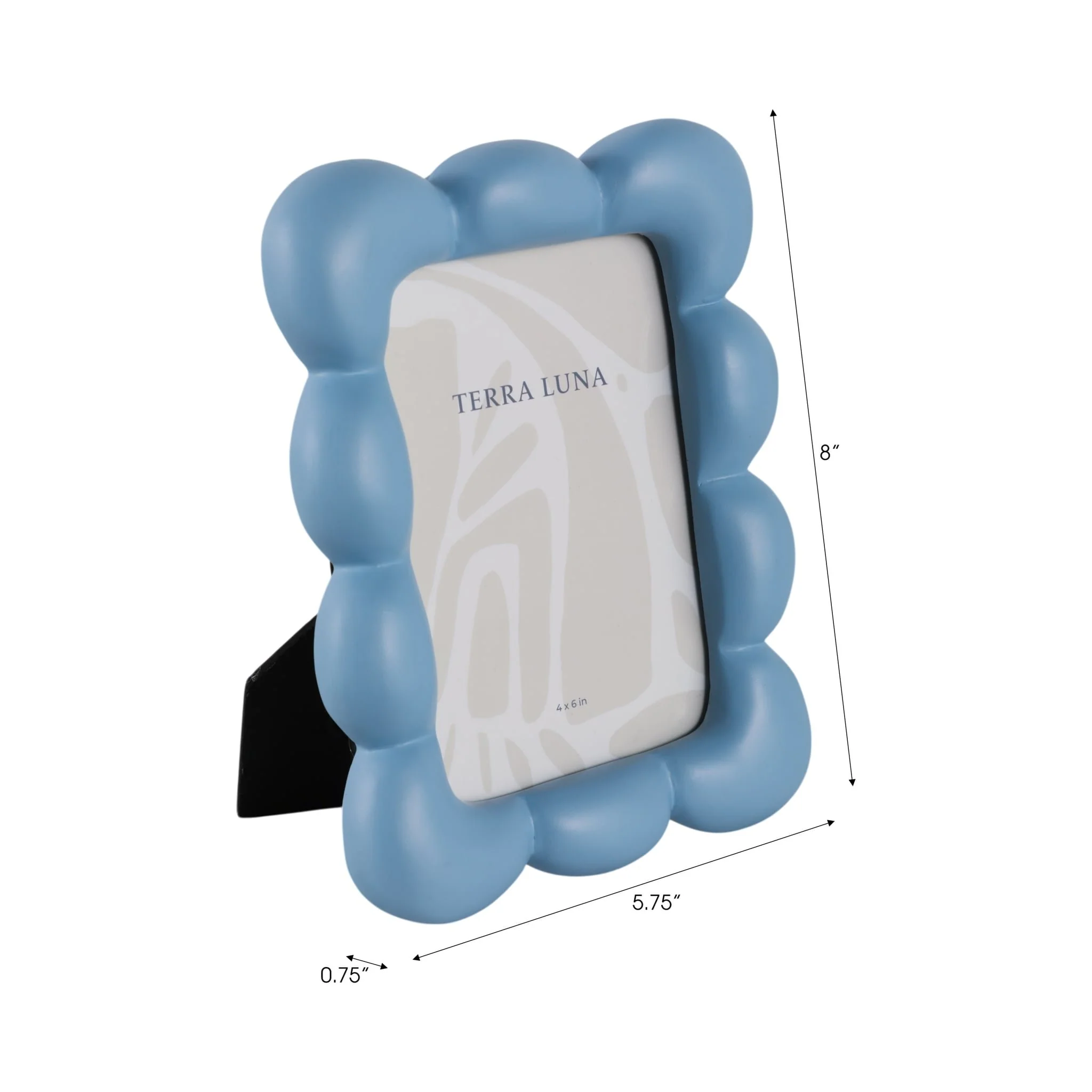 4x6" Puffy Squiggle Photo Frame, Blue - Image 7